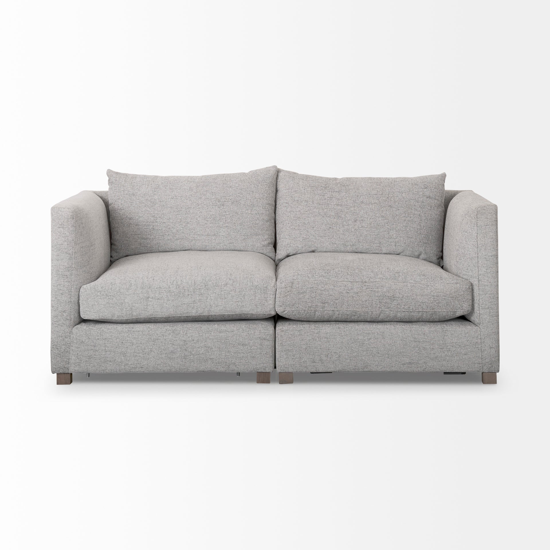 Valence 2 Piece Medium Gray Modular Sofa Set