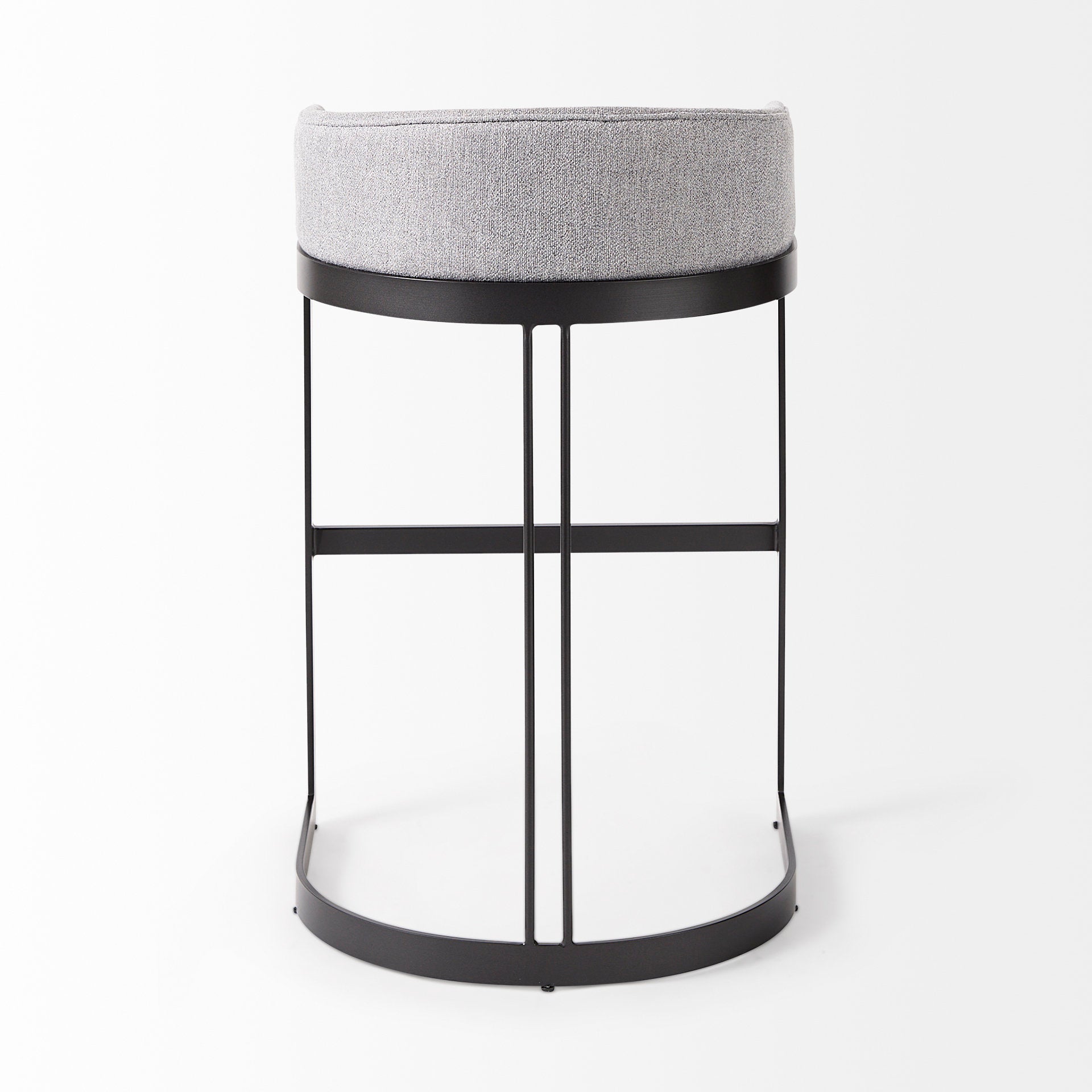 Hollyfield Bar Counter Stool Gray Fabric | Gray Metal | Bar - bar-stools