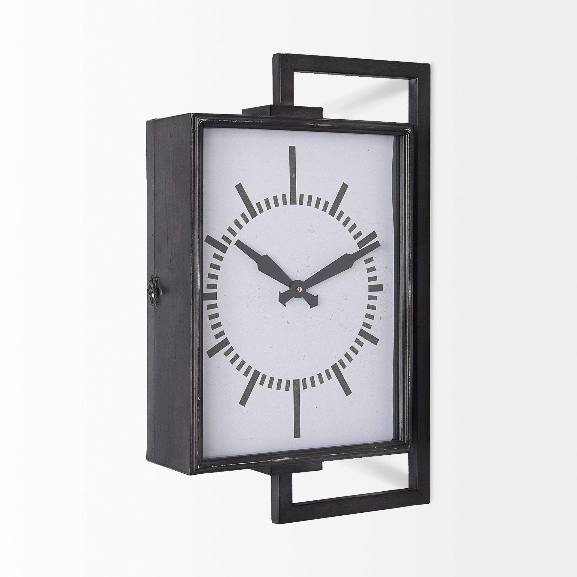 Hagar Wall Clock Gray Metal - wall-clocks