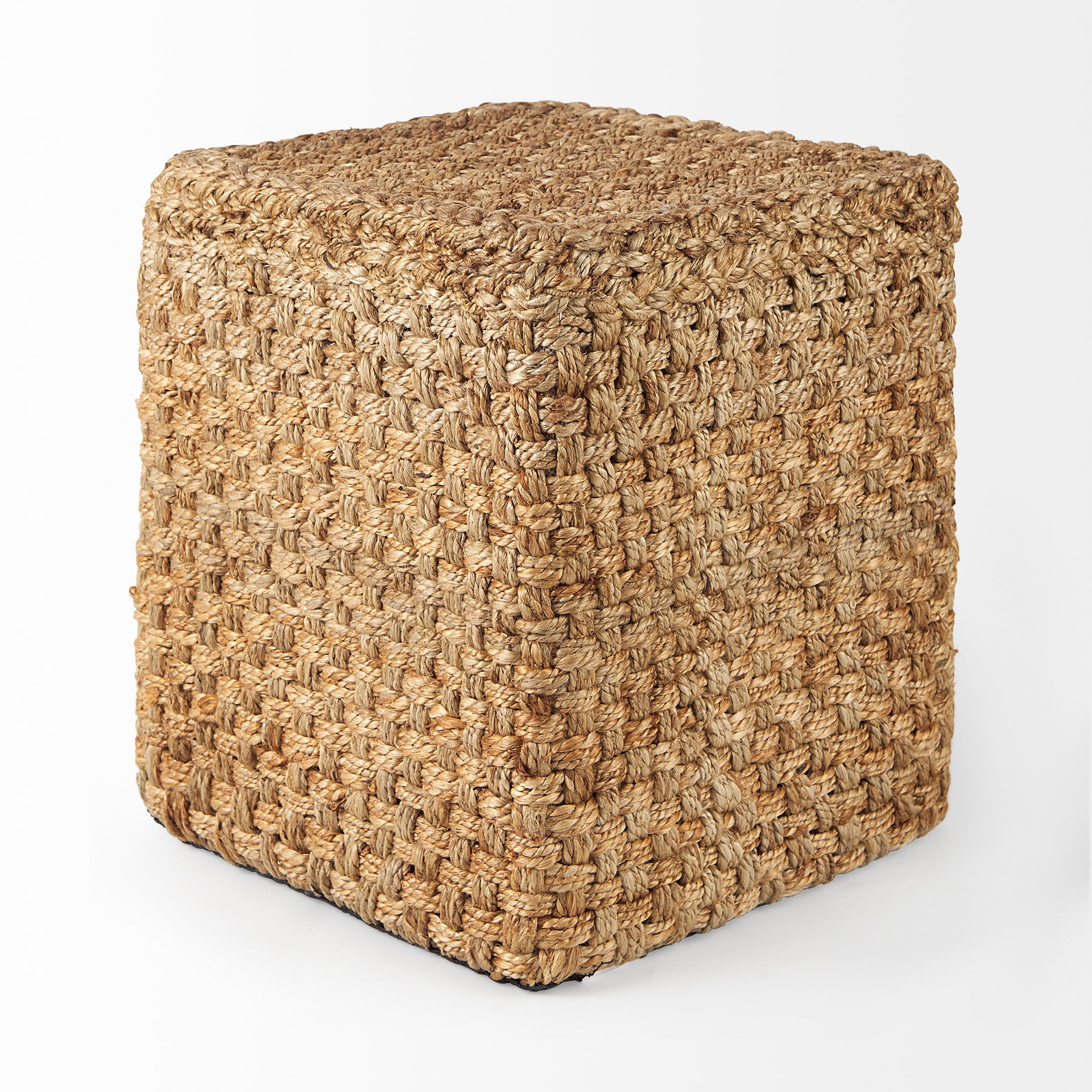 Aylin Pouf Brown Wool | Square - poufs