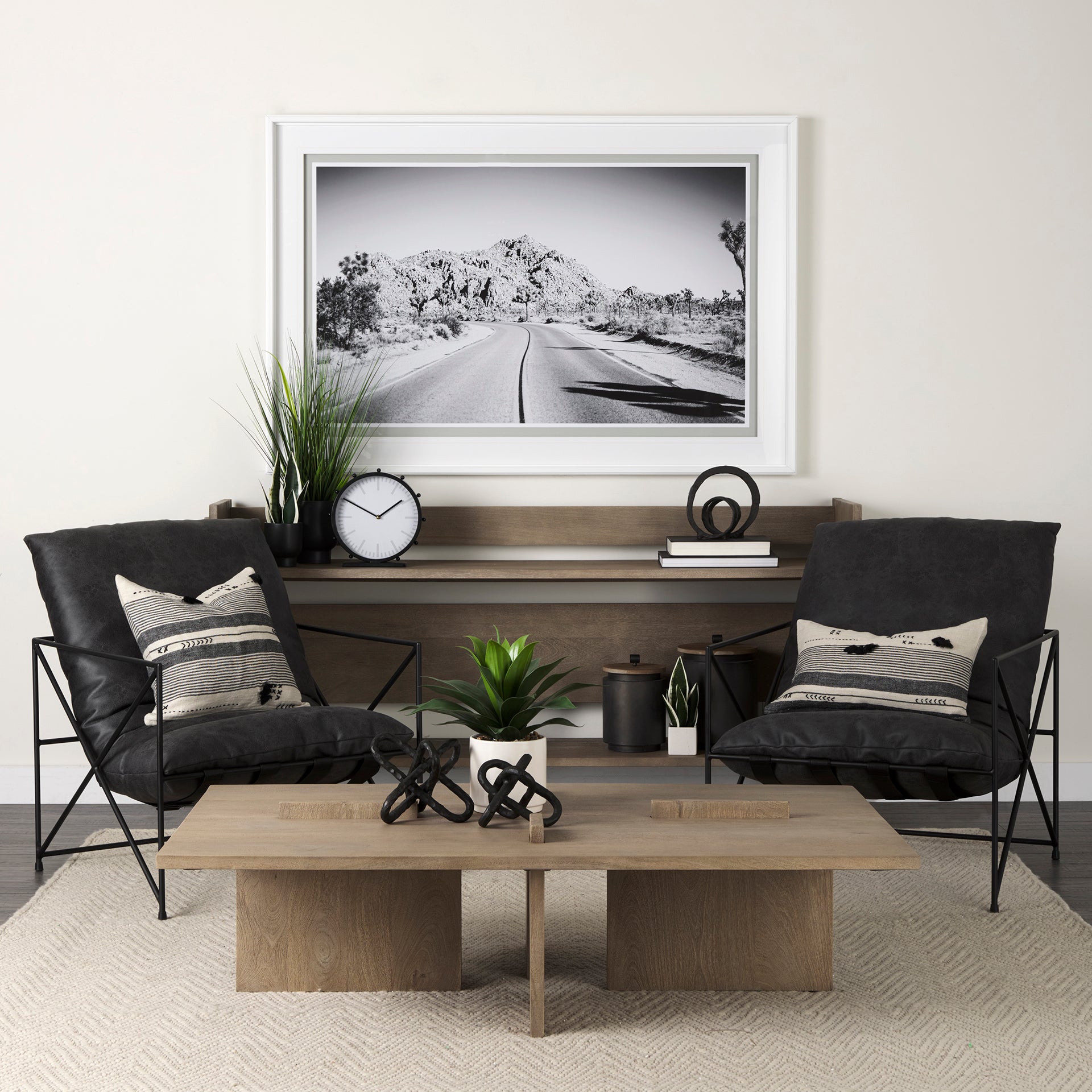 Aida Light Gray Wood Console Table