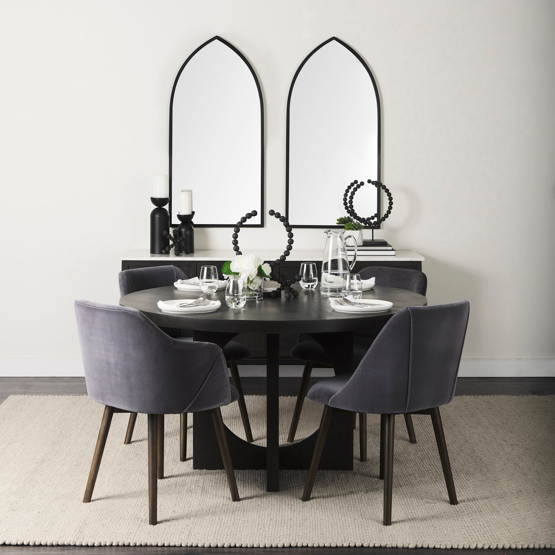 Liesl Dining Table Black Wood - dining-table