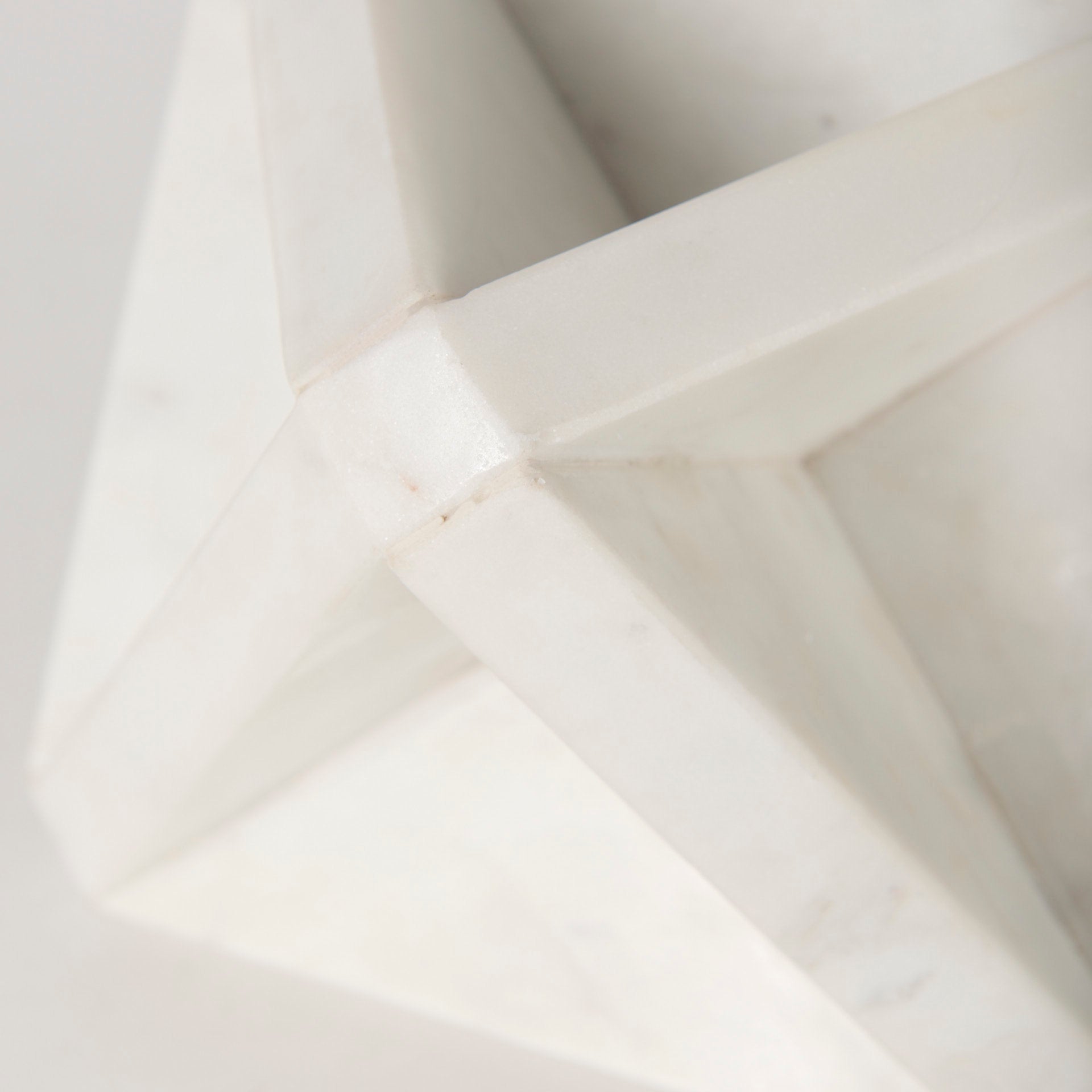 Sophia 5.5 L x 5.5 W x 8.5 H White Marble Decor Stand