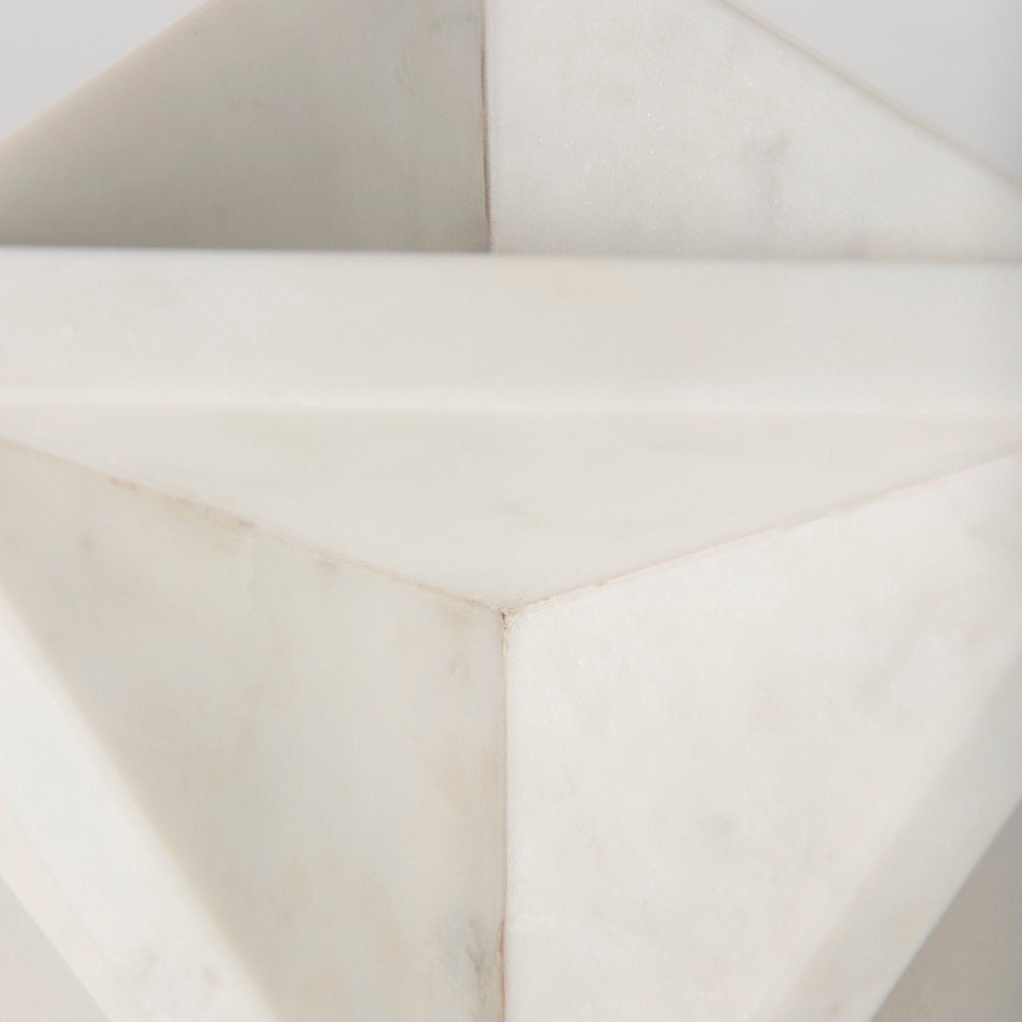Sophia 5.5 L x 5.5 W x 8.5 H White Marble Decor Stand