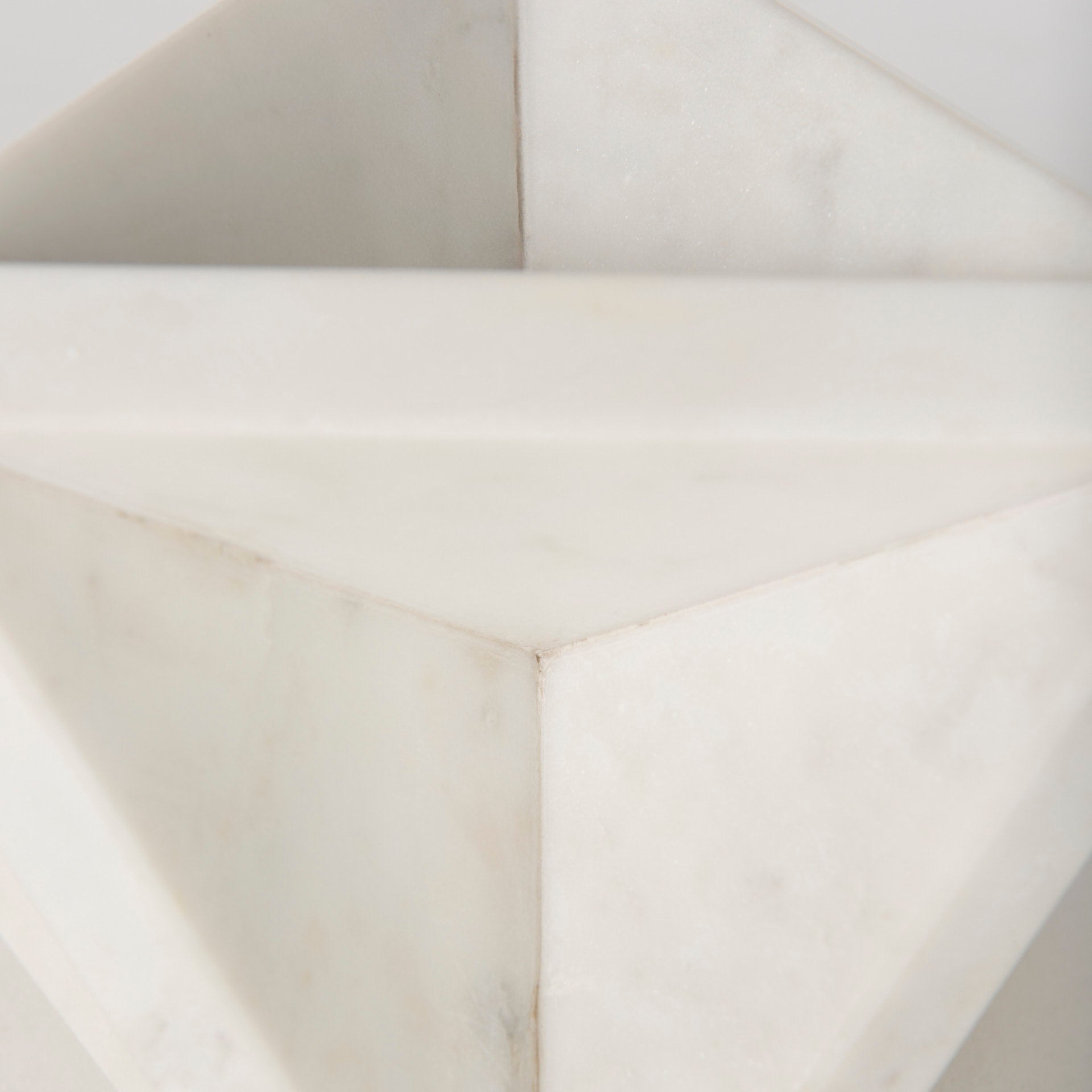 Sophia 5.5 L x 5.5 W x 8.5 H White Marble Decor Stand