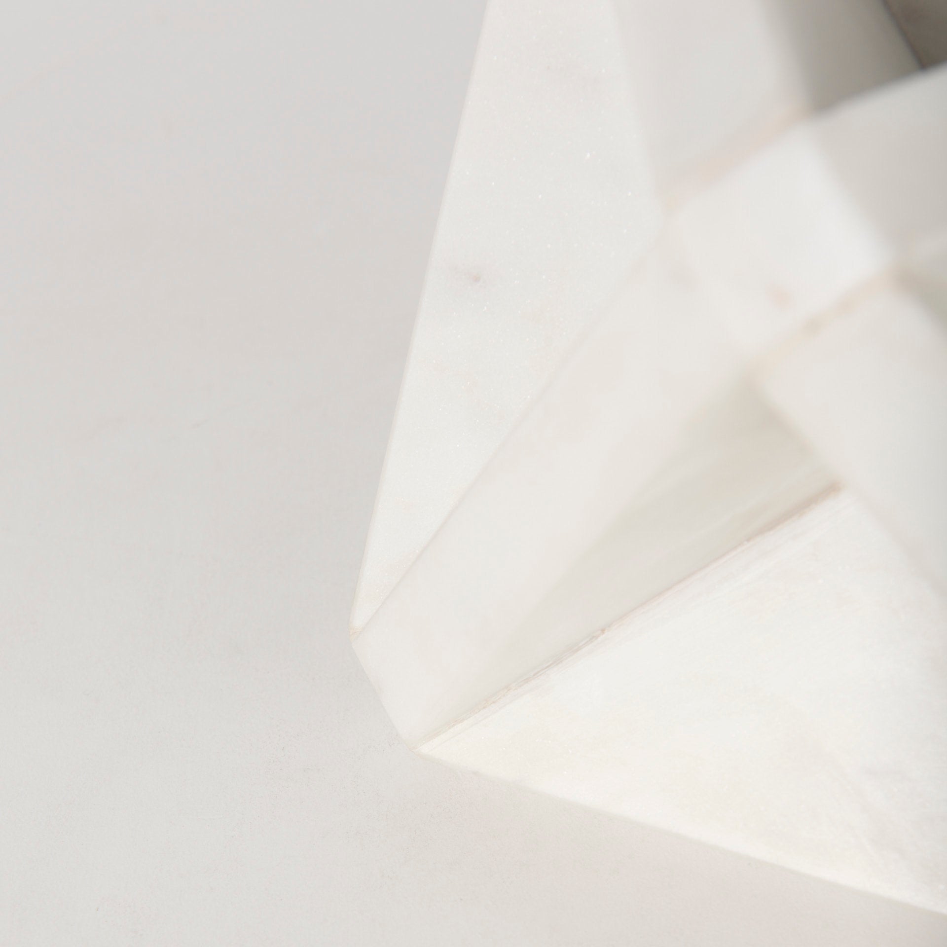 Sophia 5.5 L x 5.5 W x 8.5 H White Marble Decor Stand