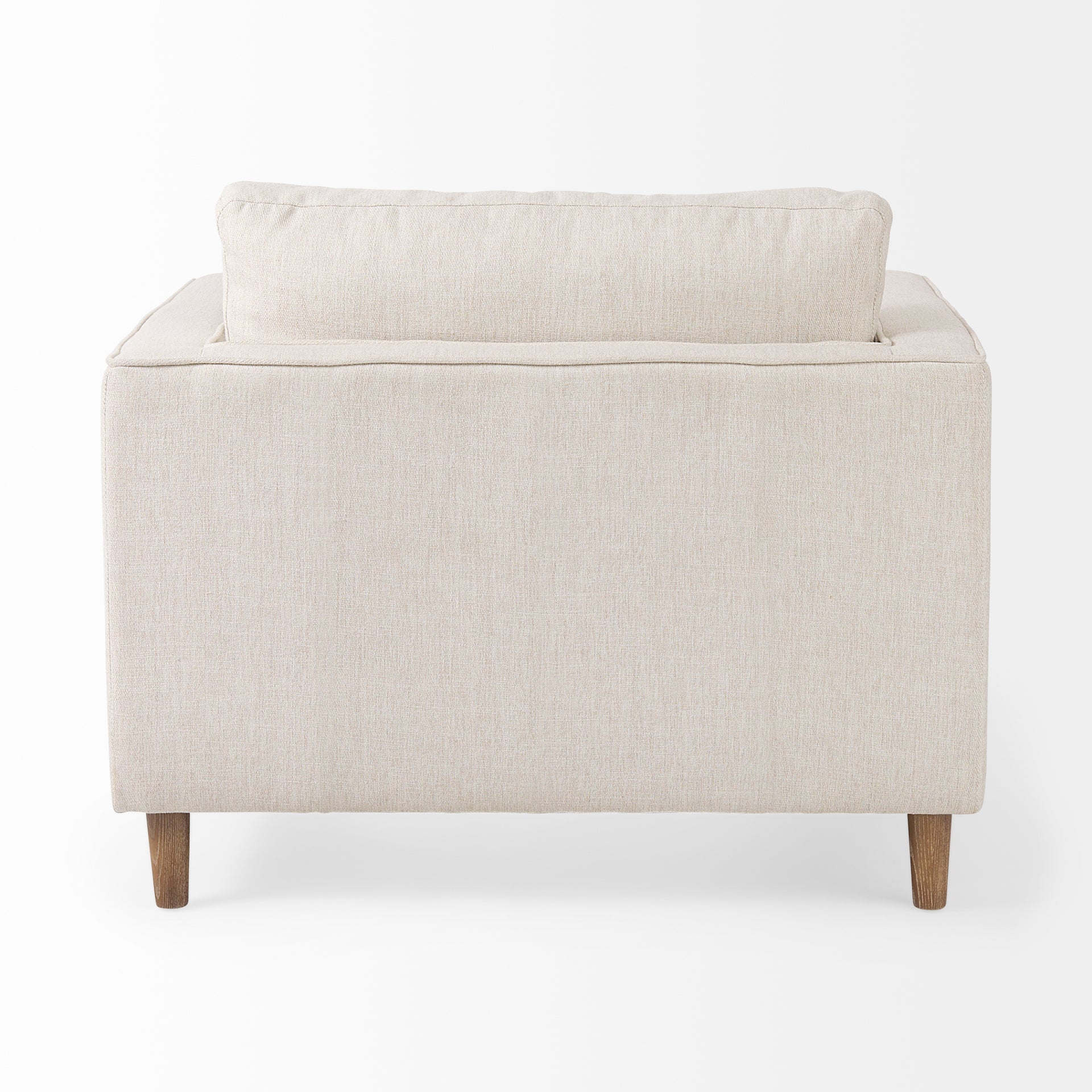 Loretta 40.7L x 36.2W x 33.9H Cream Fabric Chair W/ Two Bolster Cushions