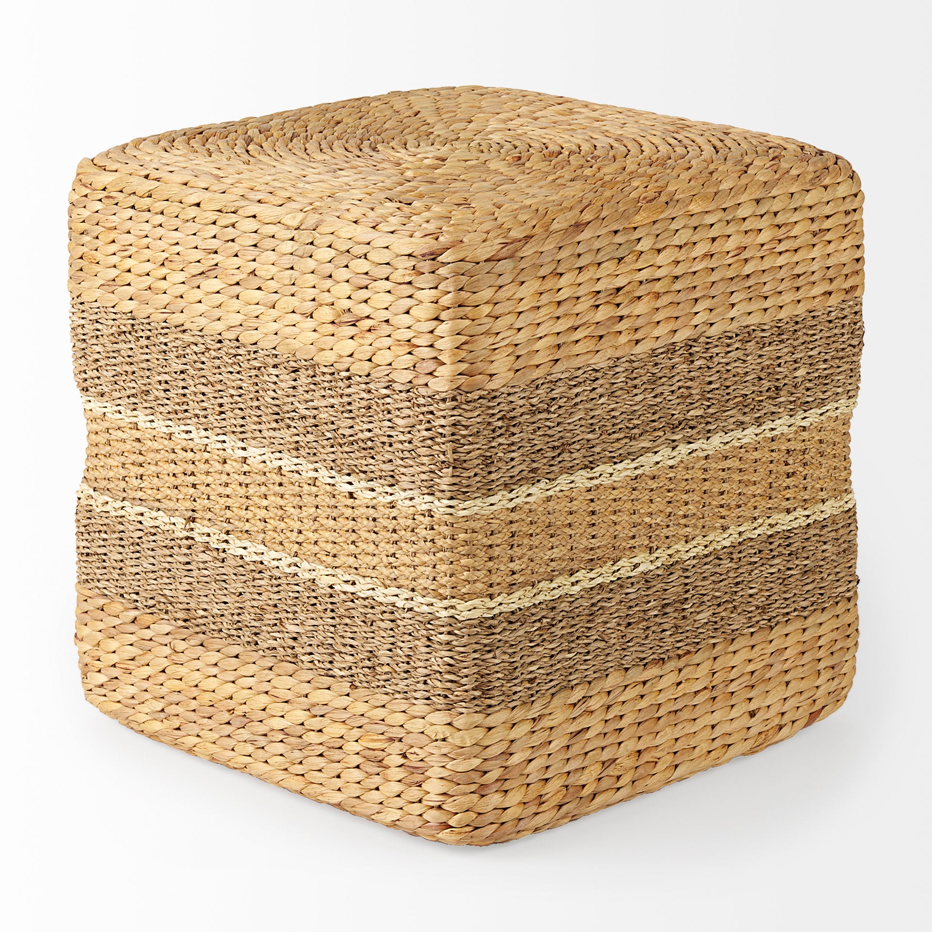 Maya Pouf Brown Seagrass | Square - poufs