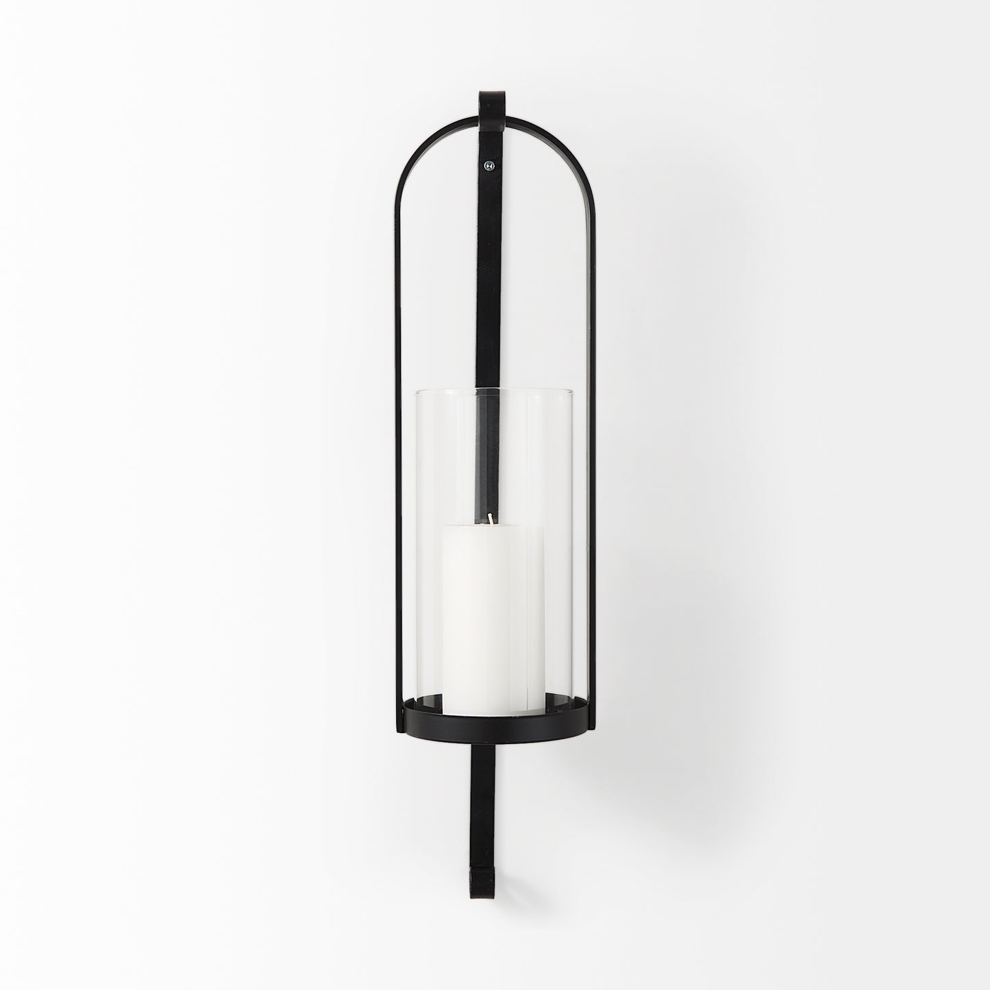 Kero Wall Candle Holder Black Metal - wall-candle-holders