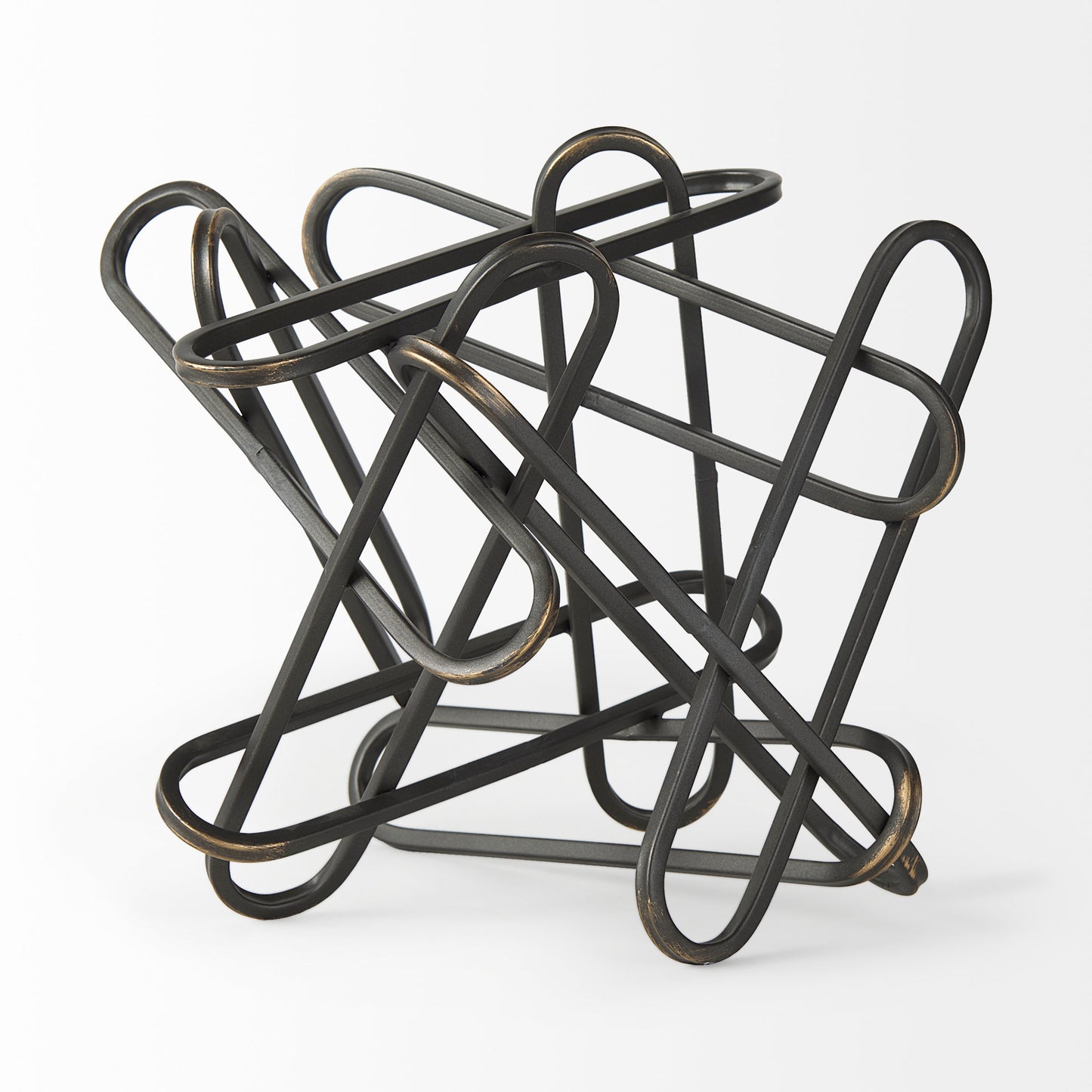Henderson 12.2L x 9.1W x 9.1H Black Metal Paperclip Decorative Object