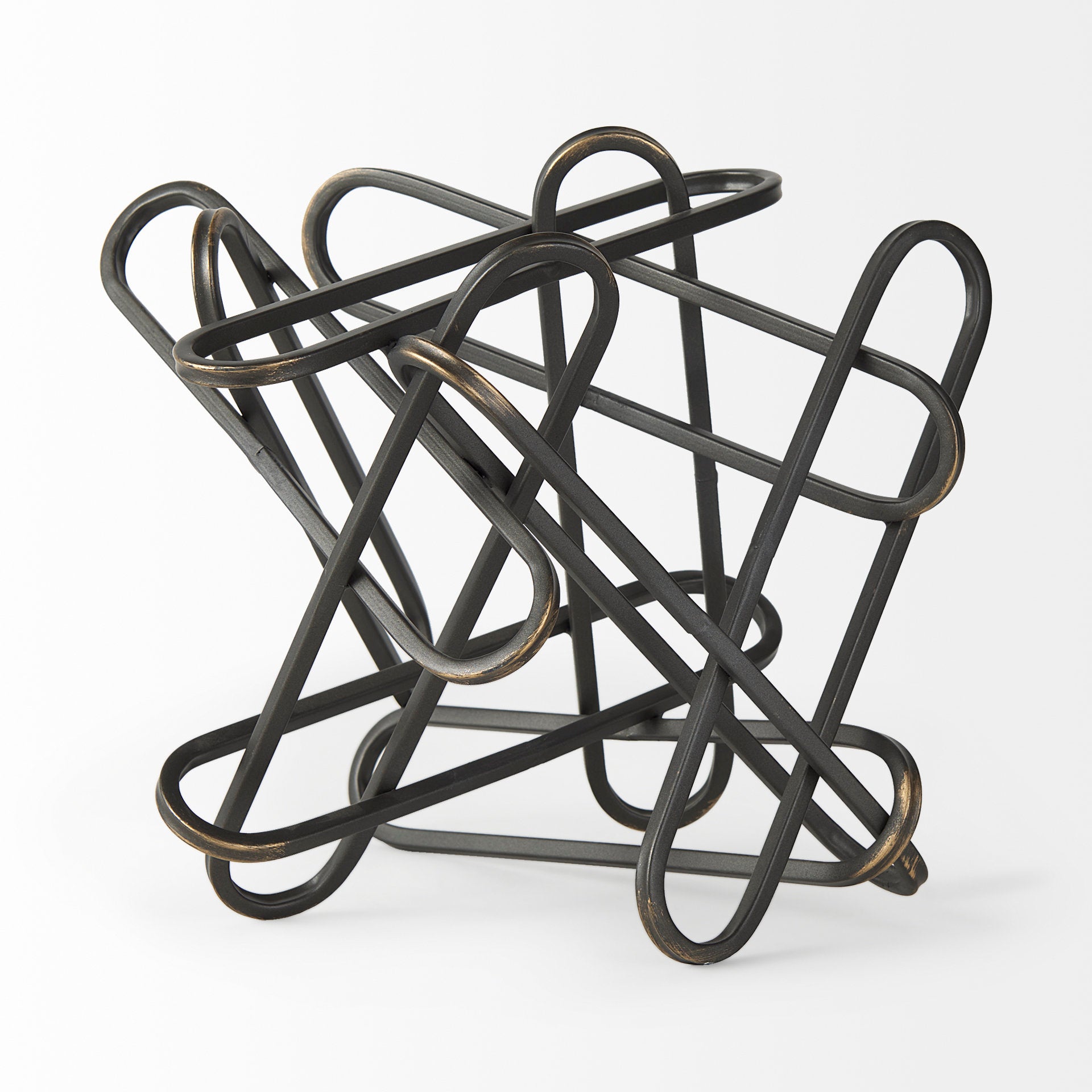 Henderson 12.2L x 9.1W x 9.1H Black Metal Paperclip Decorative Object