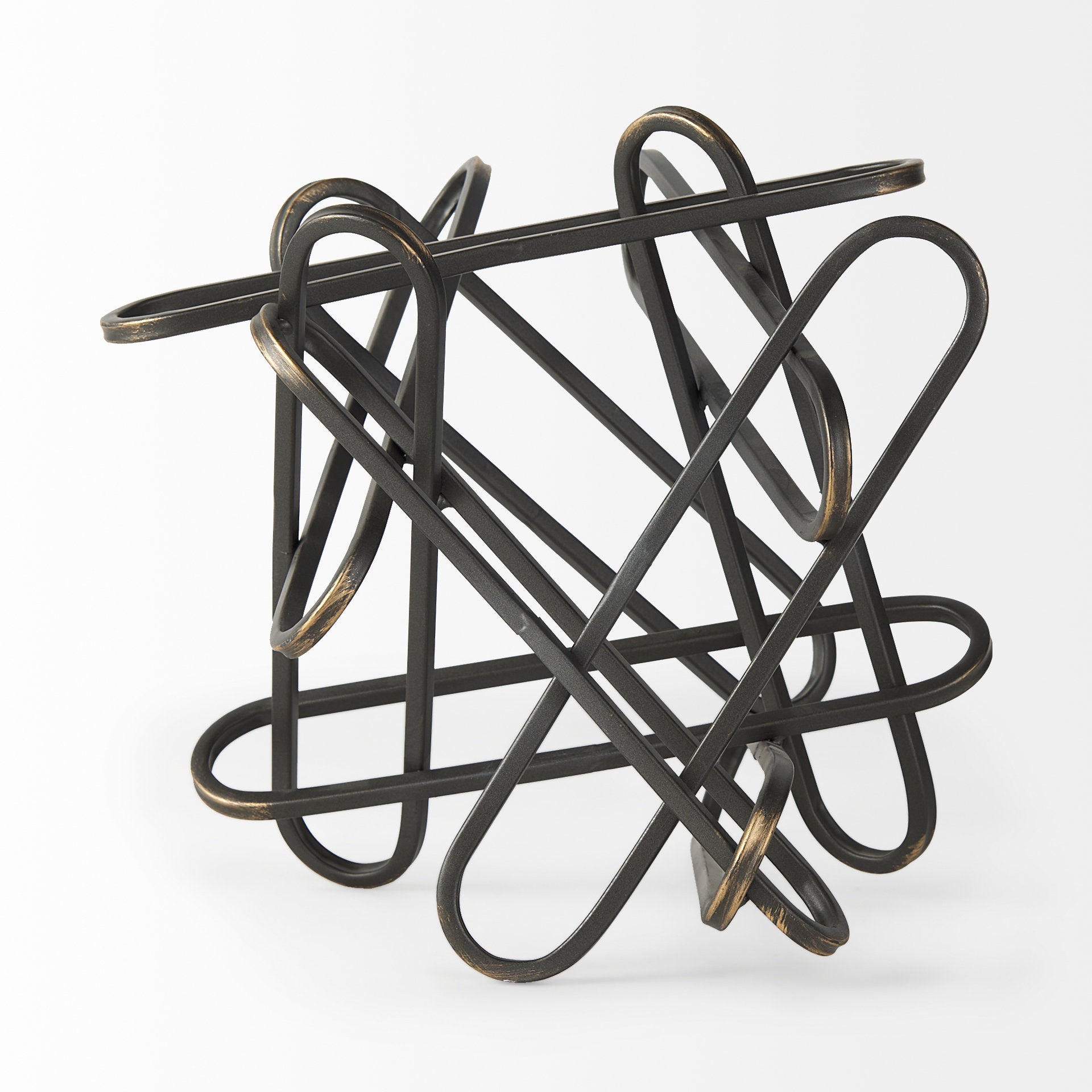 Henderson 12.2L x 9.1W x 9.1H Black Metal Paperclip Decorative Object