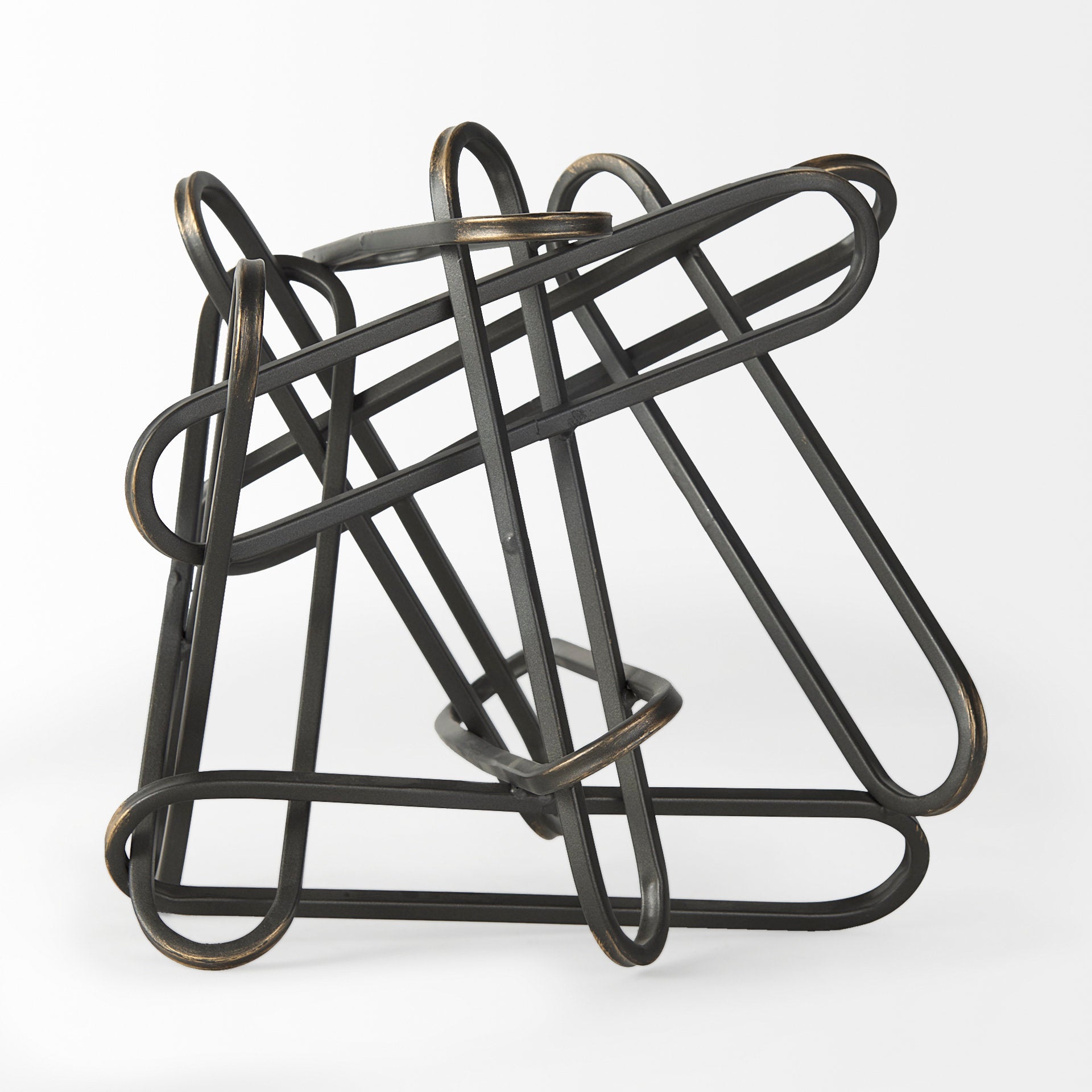 Henderson 12.2L x 9.1W x 9.1H Black Metal Paperclip Decorative Object