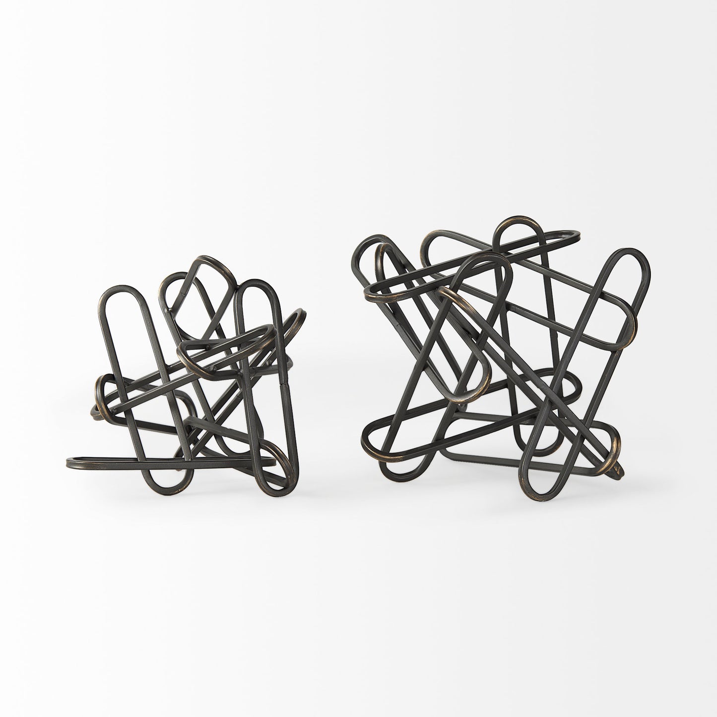 Henderson 12.2L x 9.1W x 9.1H Black Metal Paperclip Decorative Object