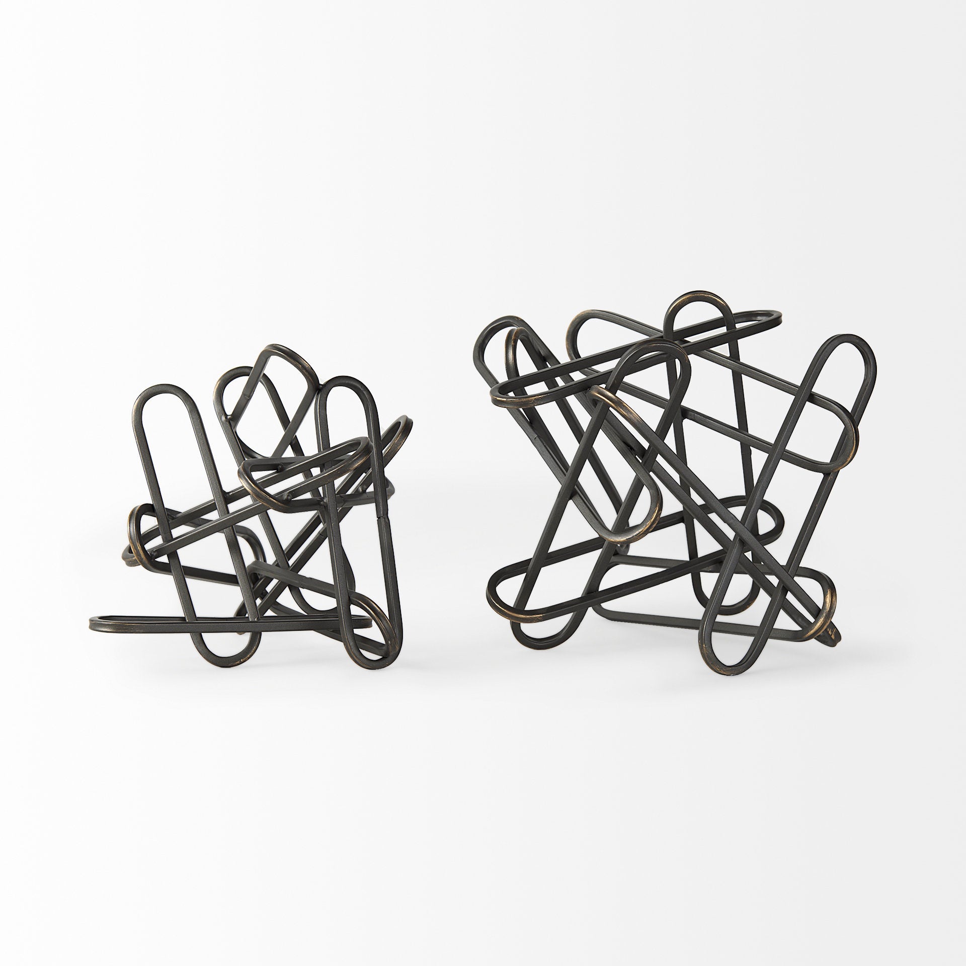 Henderson 12.2L x 9.1W x 9.1H Black Metal Paperclip Decorative Object