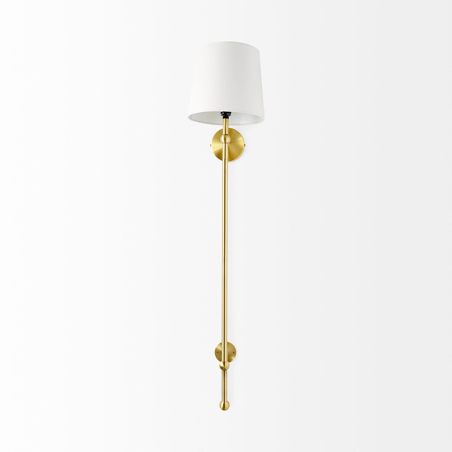 Chester Wall Sconce Gold Metal | Cream Shade - wall-fixtures