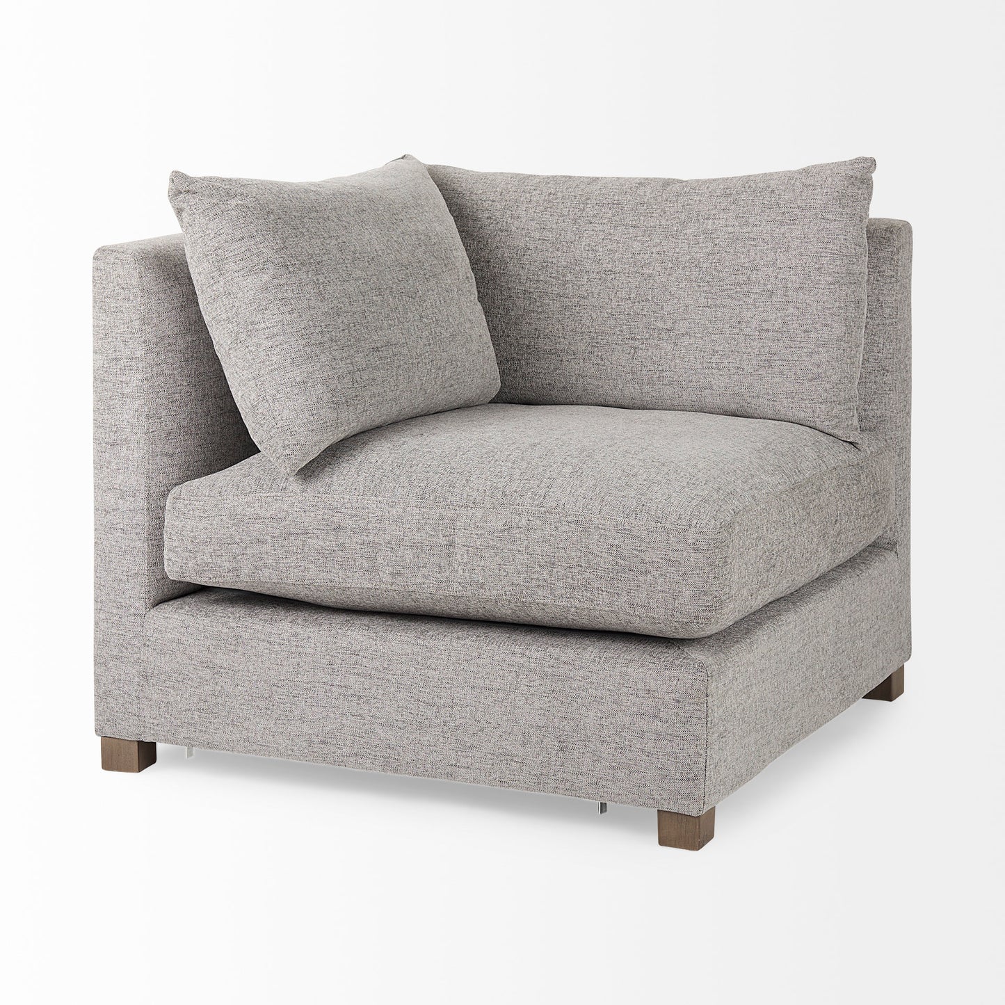 Valence 3 Piece (W/ 2 x Ottoman) Medium Gray Modular Sofa Set