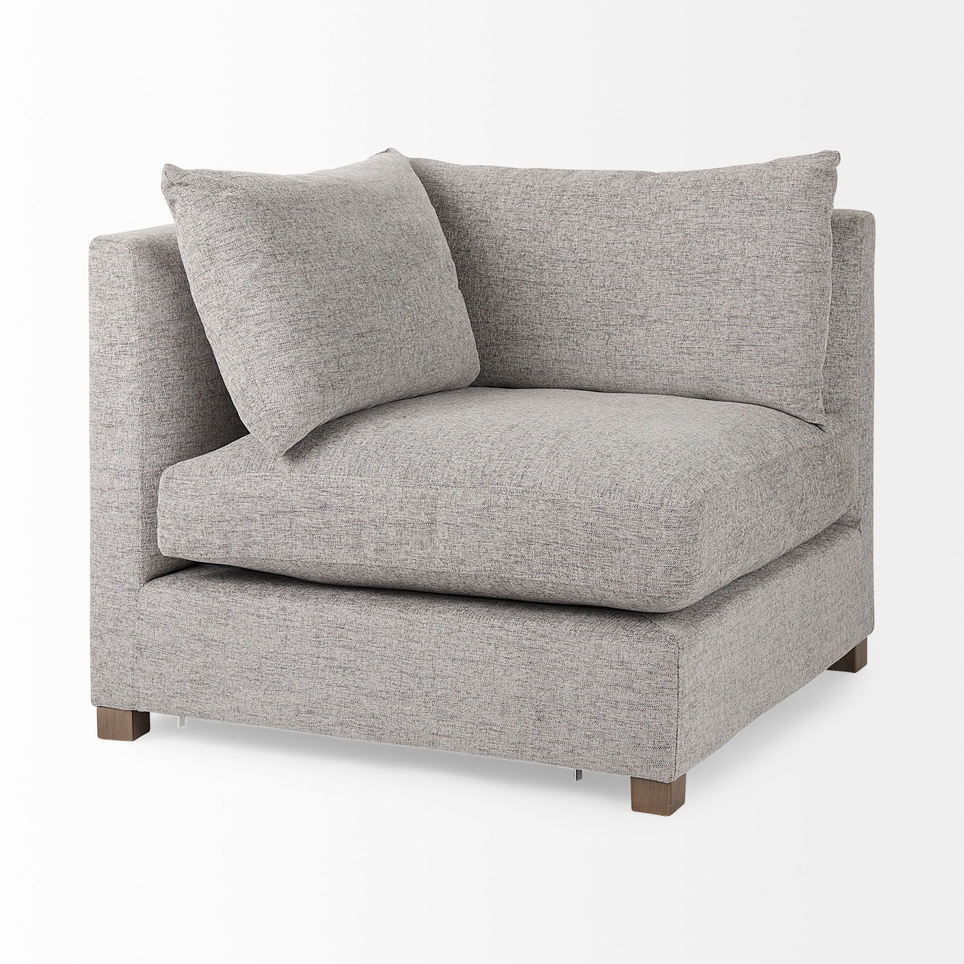 Valence 3 Piece (W/ 2 x Ottoman) Medium Gray Modular Sofa Set