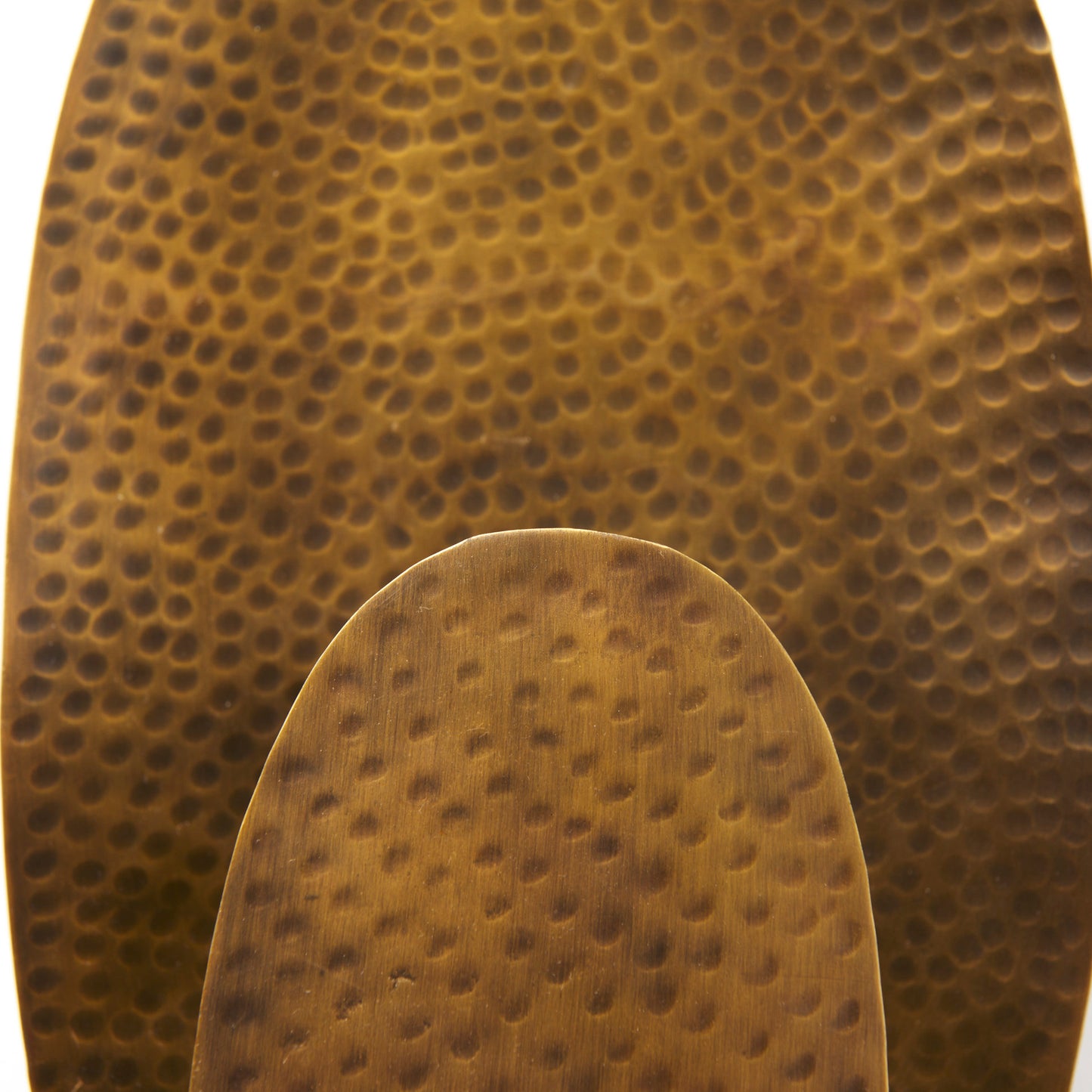 Clarence 7.0L x 5.3W x 17.0H Metal Hammered Gold Round Wall Sconce