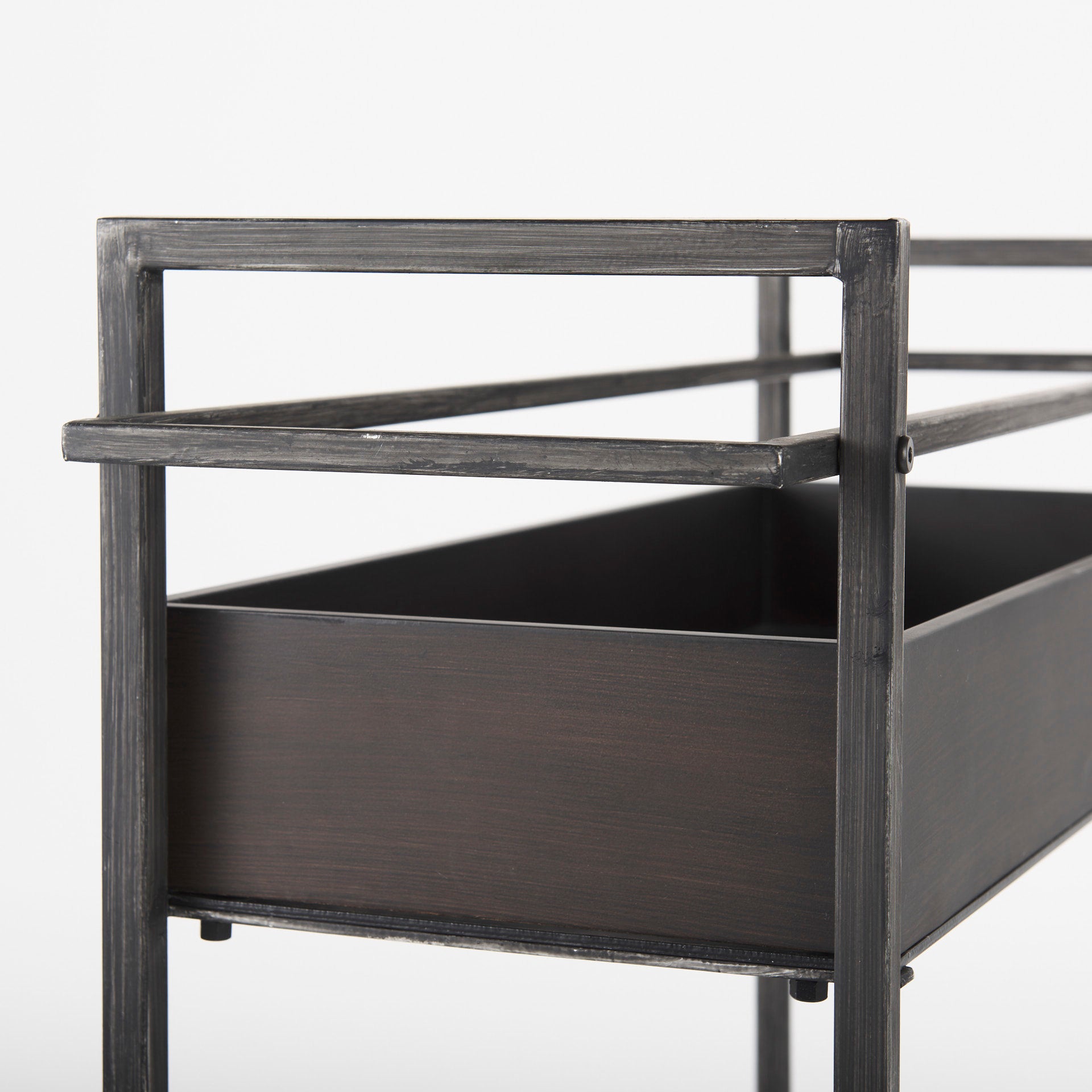 Masataka Bar Cart Gunmetal Gray | Metal - bar-carts