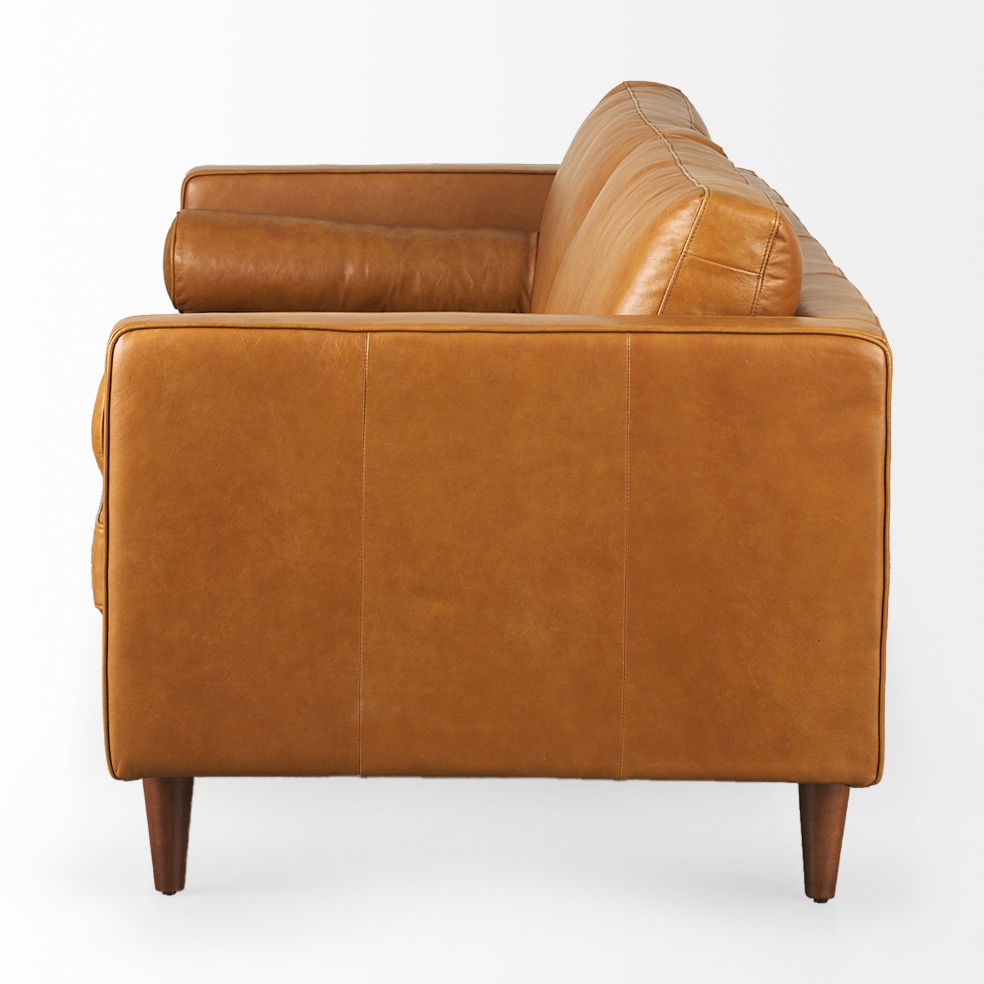 Svend 88.0L x 38.0W x 34.0H Tan Leather Sofa