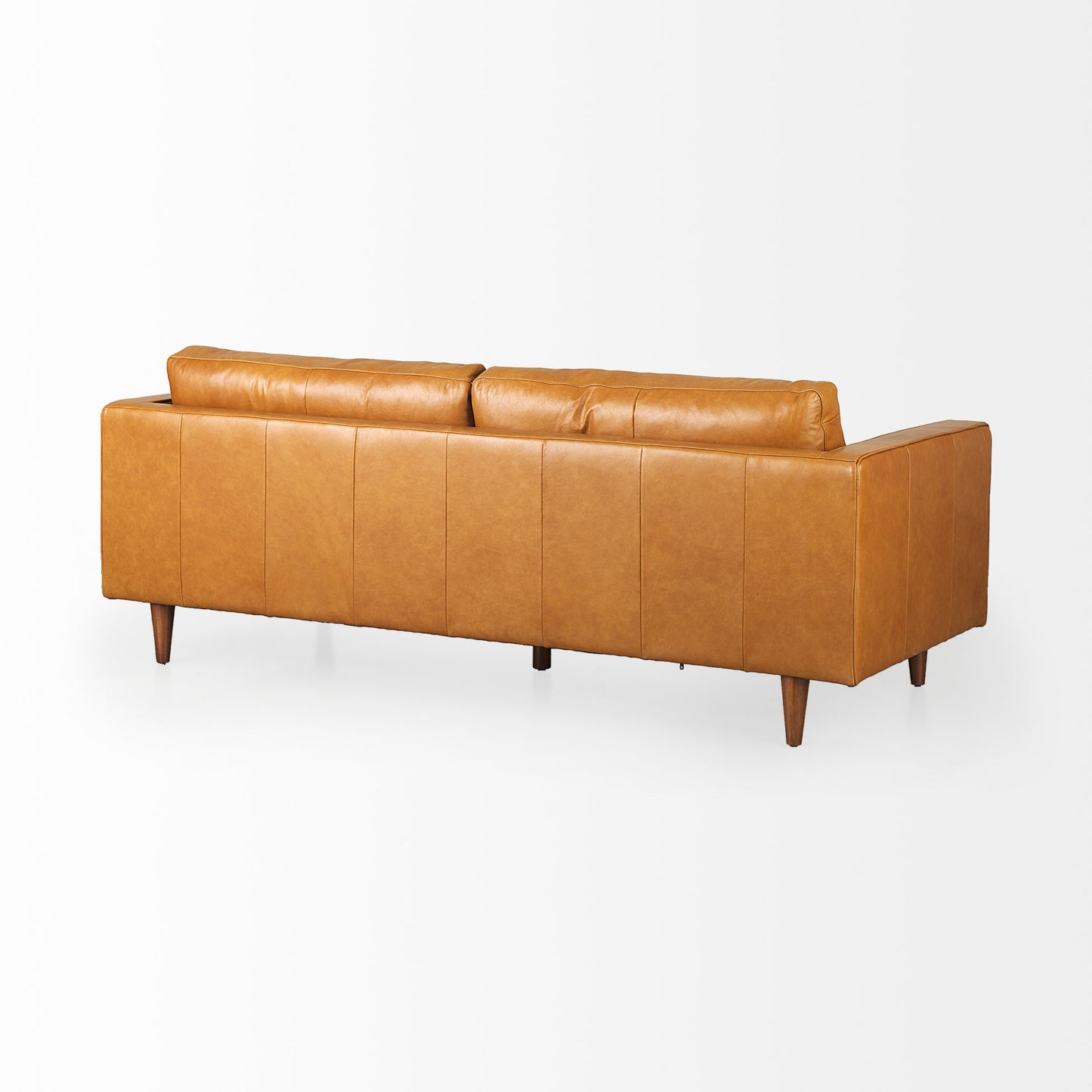 Svend 88.0L x 38.0W x 34.0H Tan Leather Sofa