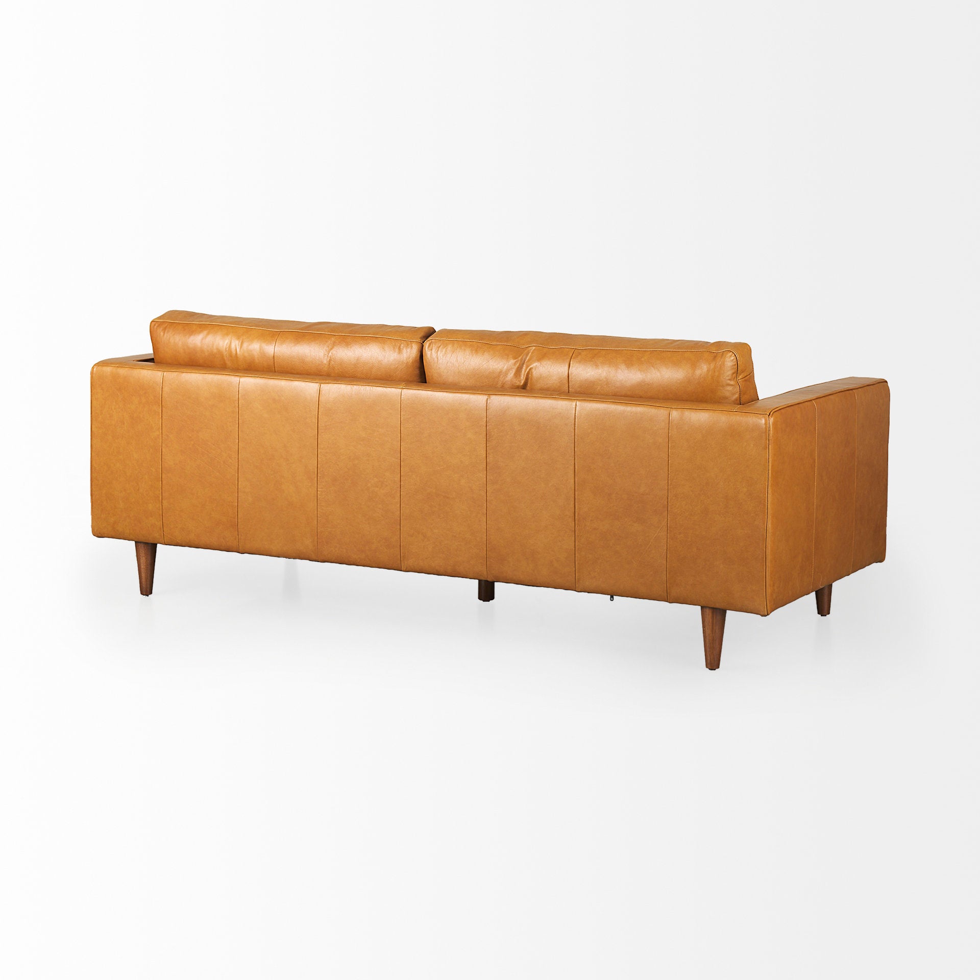 Svend 88.0L x 38.0W x 34.0H Tan Leather Sofa