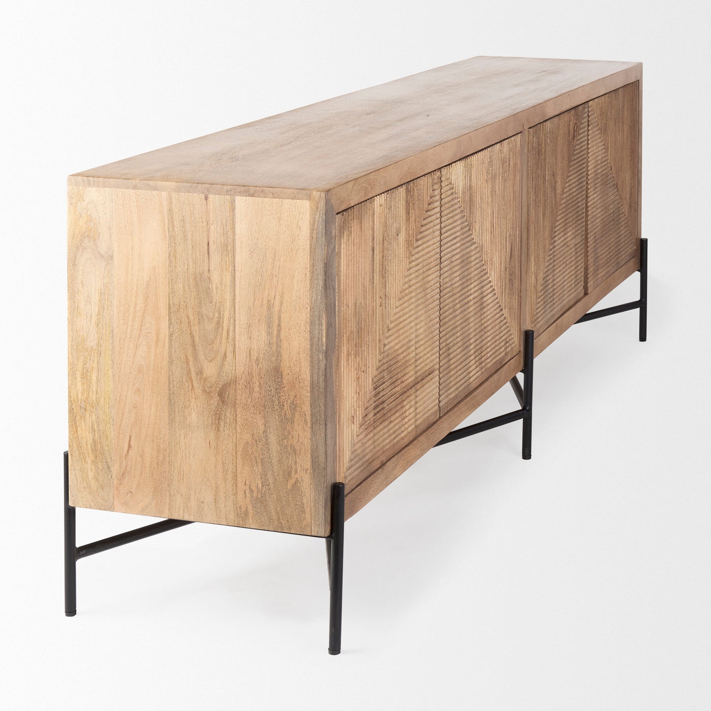 Cairo Sideboard Brown Wood | Black Metal