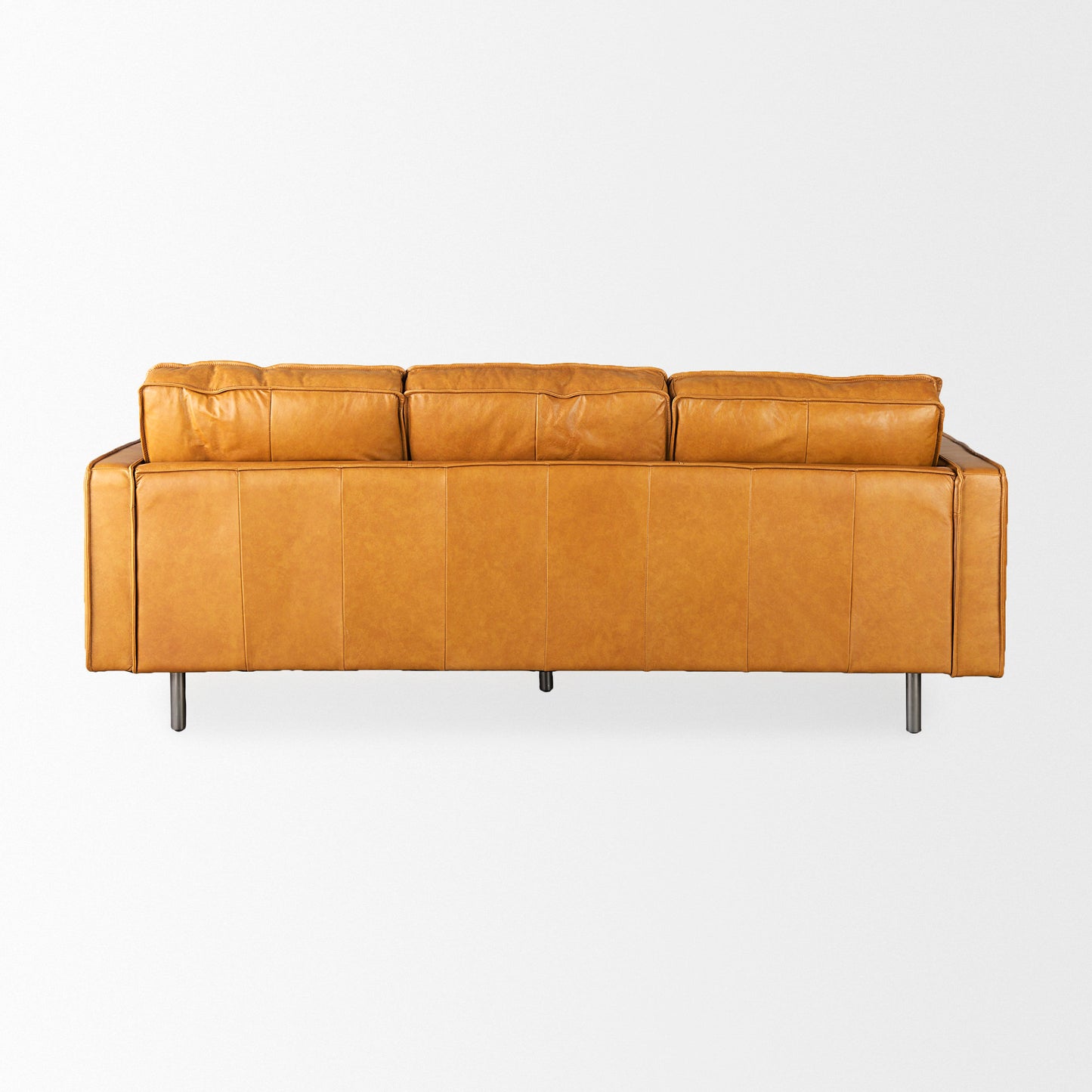 D'Arcy 88.0L x 37.0W x 34.0H Tan Leather Sofa