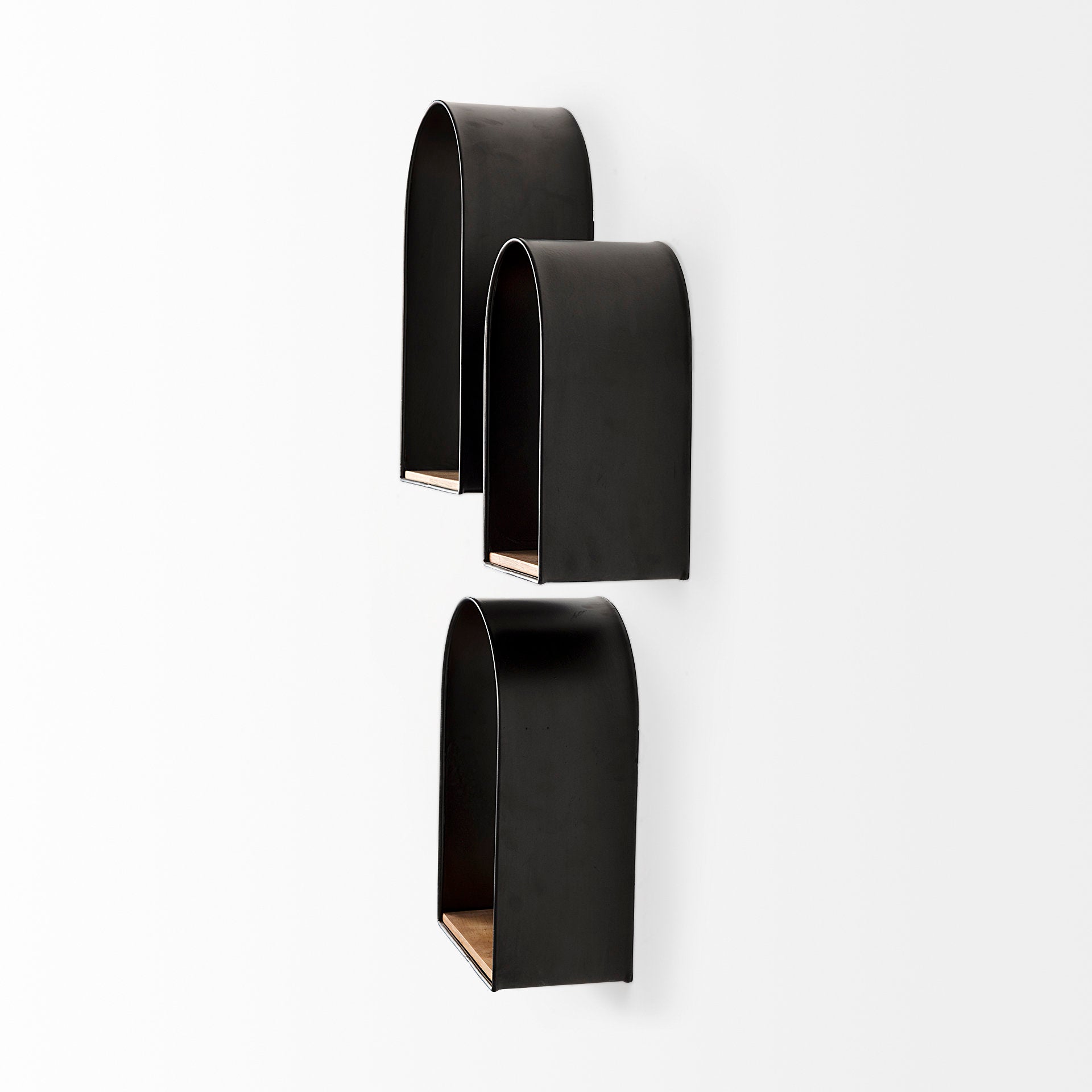 Finley Wall Furniture Black Metal | Brown Wood - wall-furniture