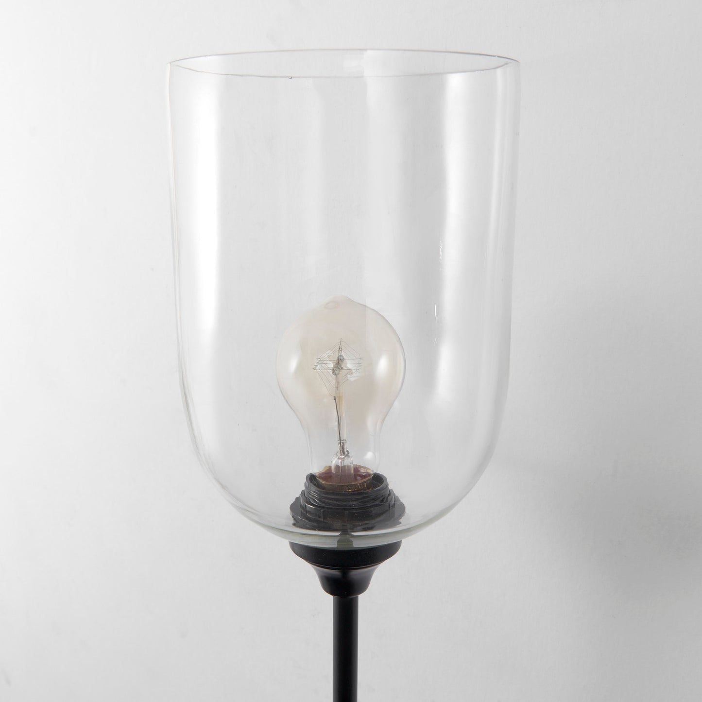 Clyde 6.0L x 8.0W x 37.0H Matte Black W/Glass Round Wall Sconce