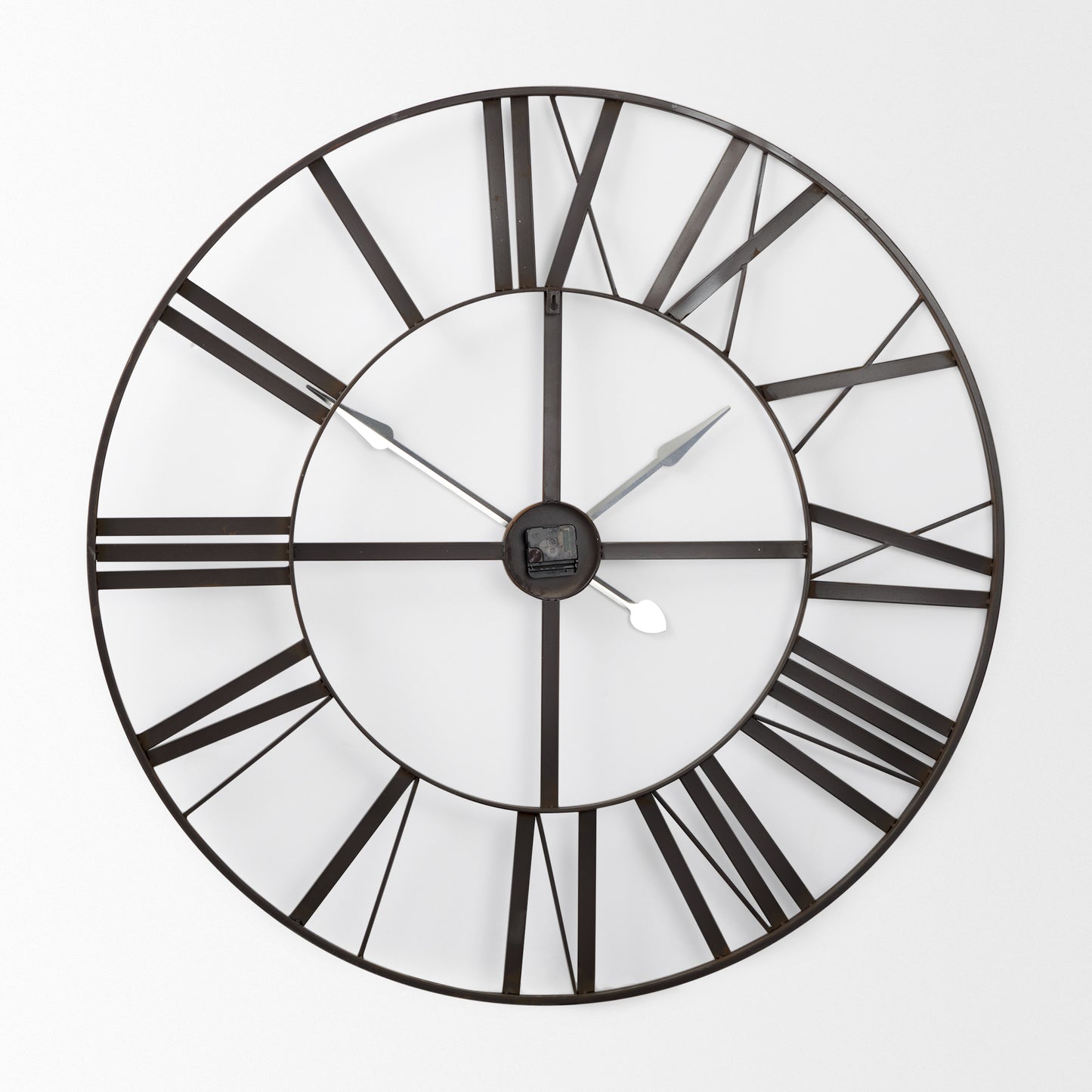 Pender 40.0L x 2.4W x 40.0H Black Iron Round Wall Clock