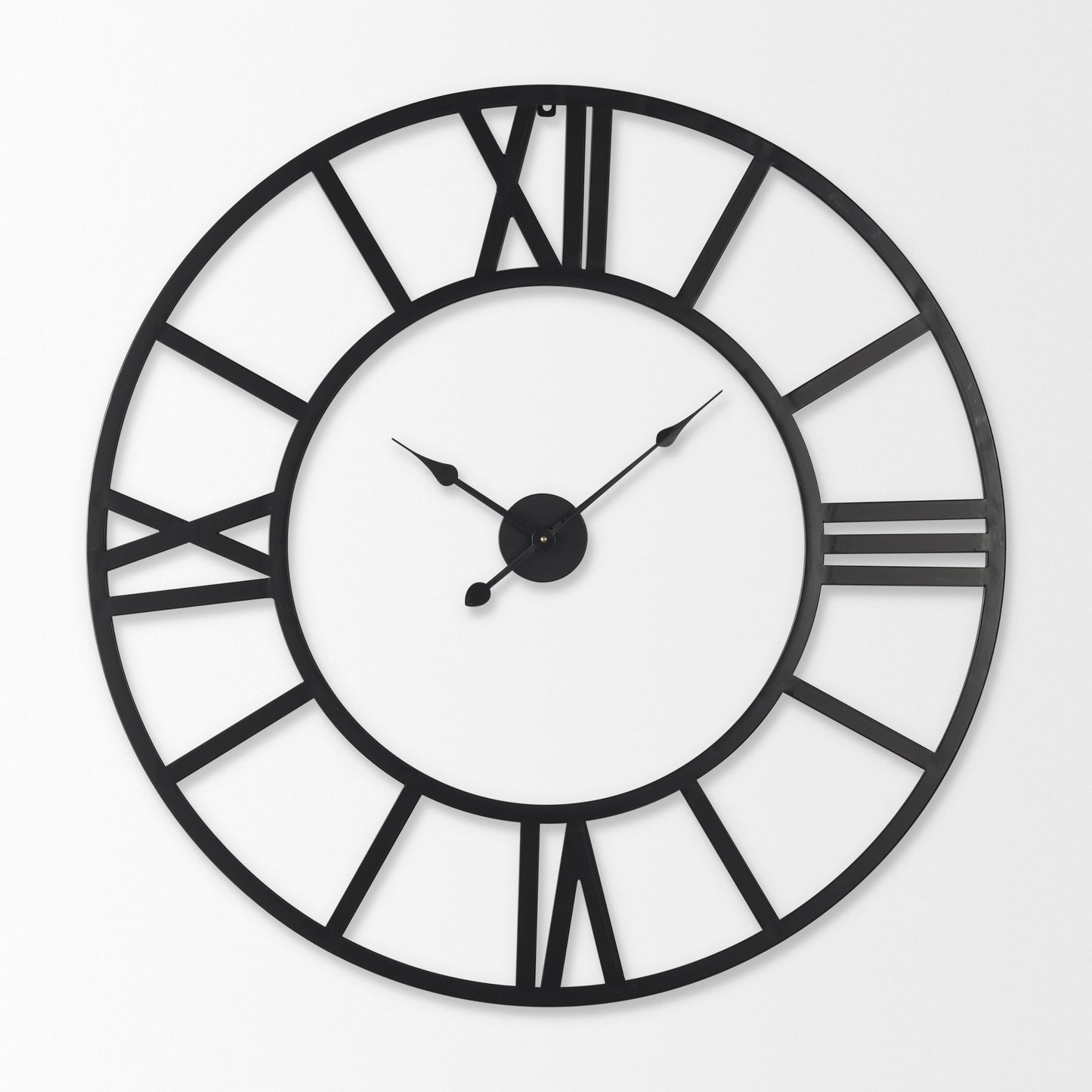 Stoke 42" Round Black Iron Wall Clock
