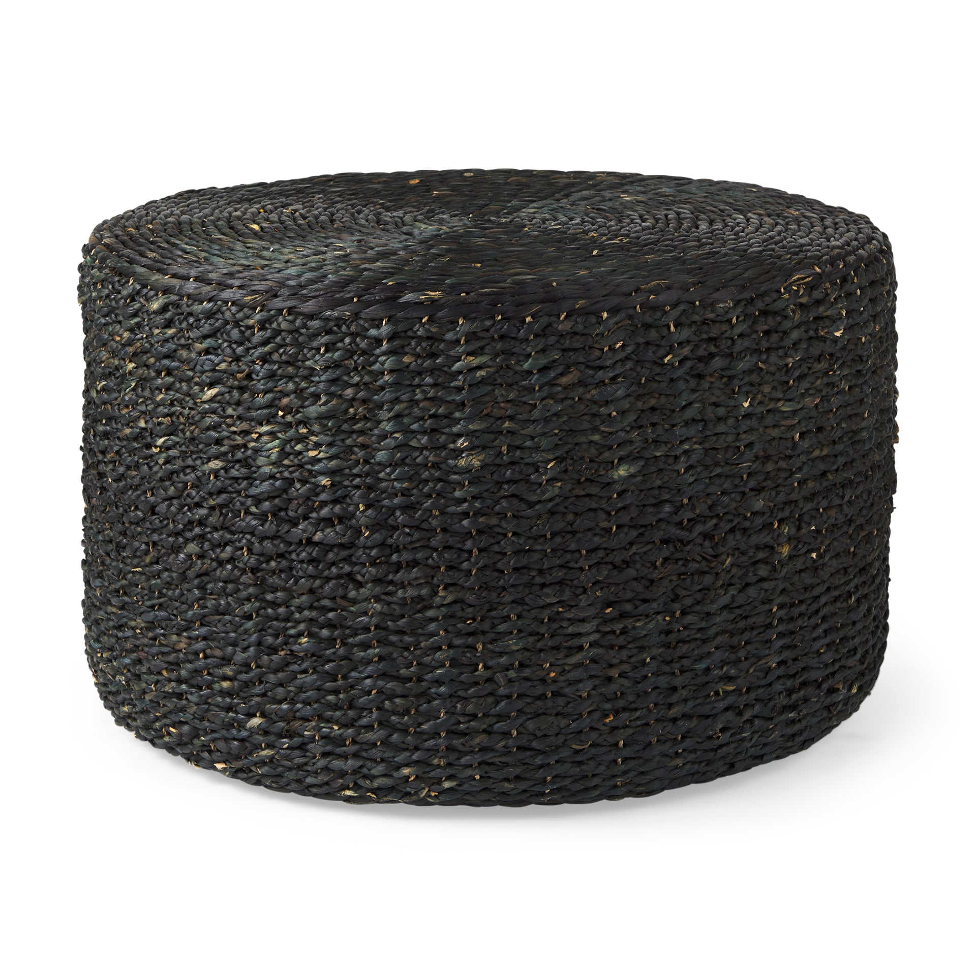 Dina Pouf Black Cornhusk | 29.5’’ - poufs