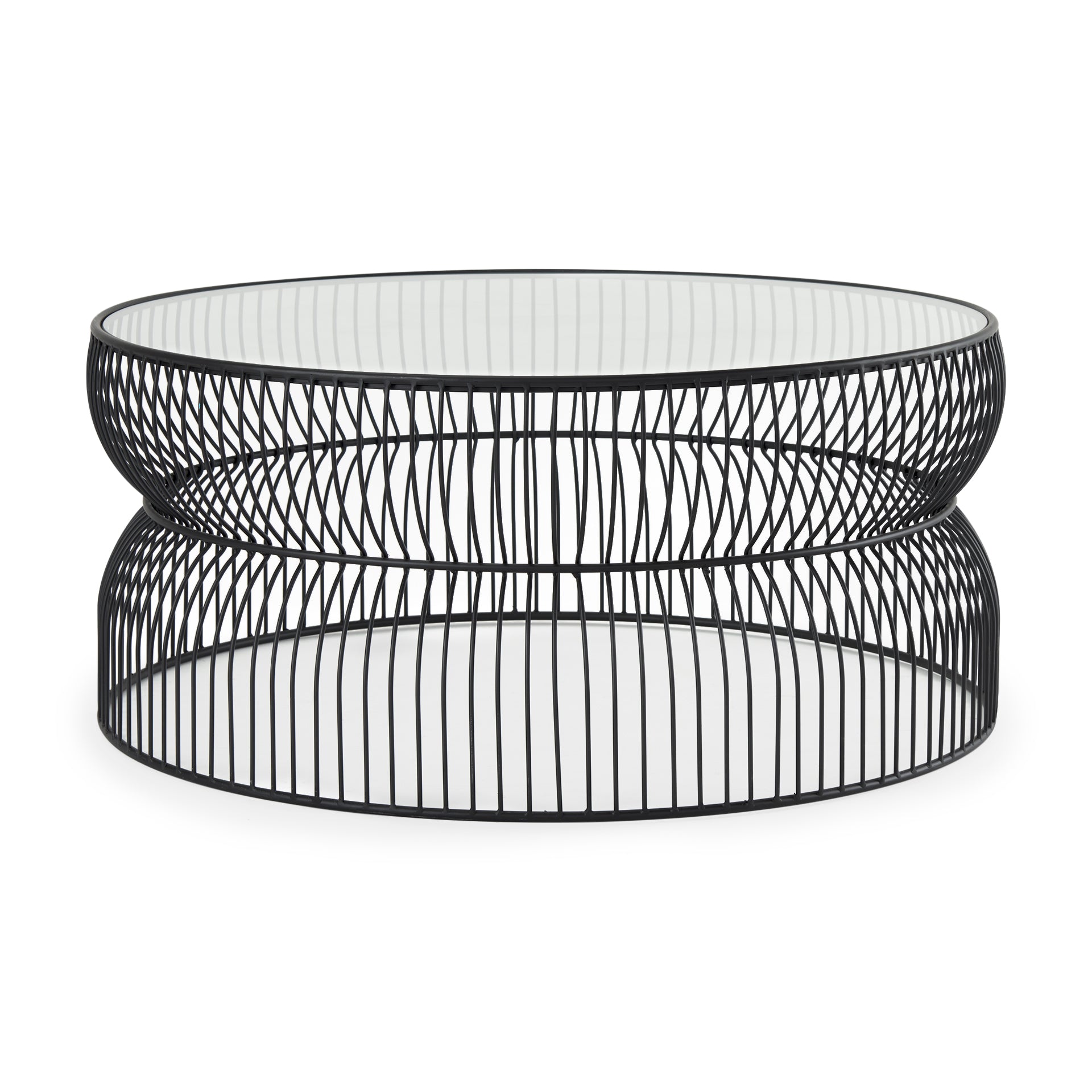 Shani Coffee Table Black Metal | Glass - coffee-tables