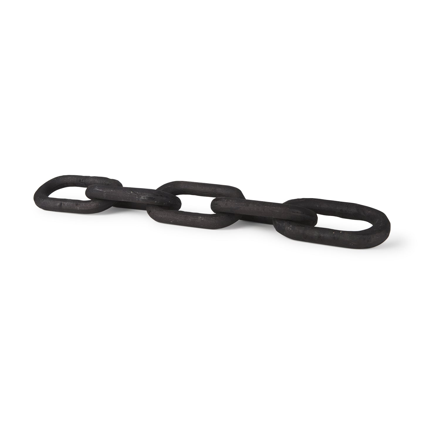 Alix 29.0L x 5.0W x 5.0H Black Wood Link Chain Decorative Object