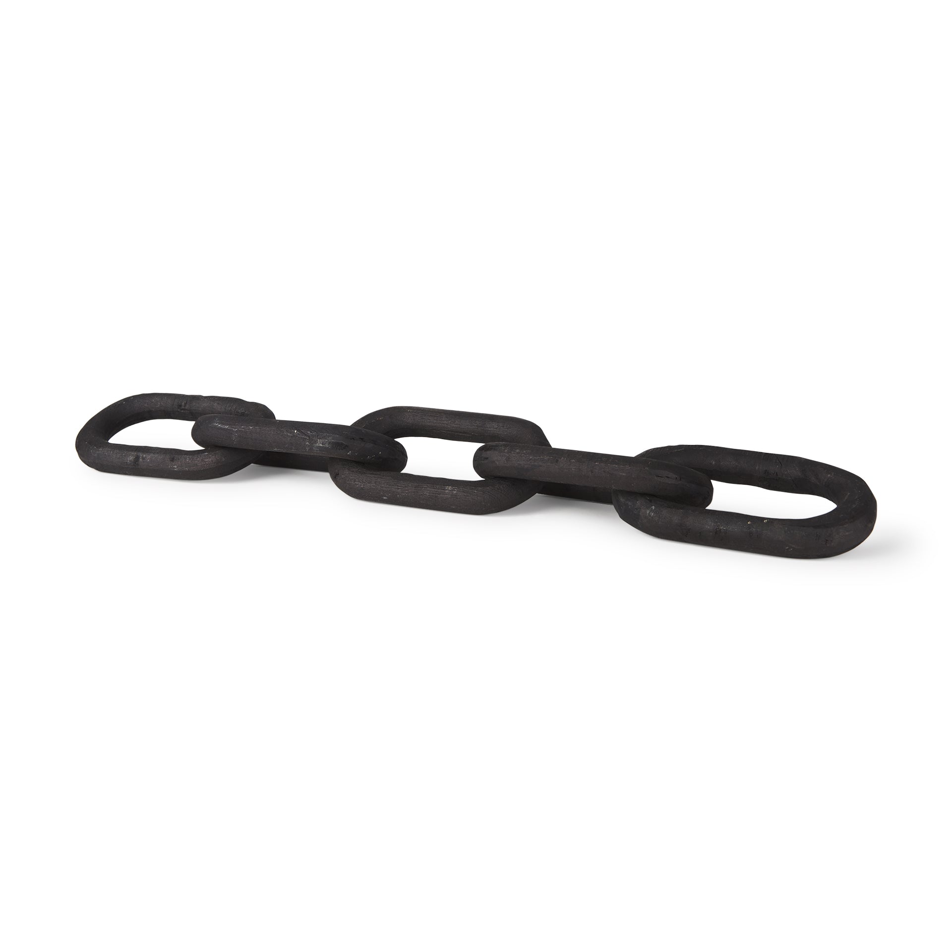 Alix 29.0L x 5.0W x 5.0H Black Wood Link Chain Decorative Object