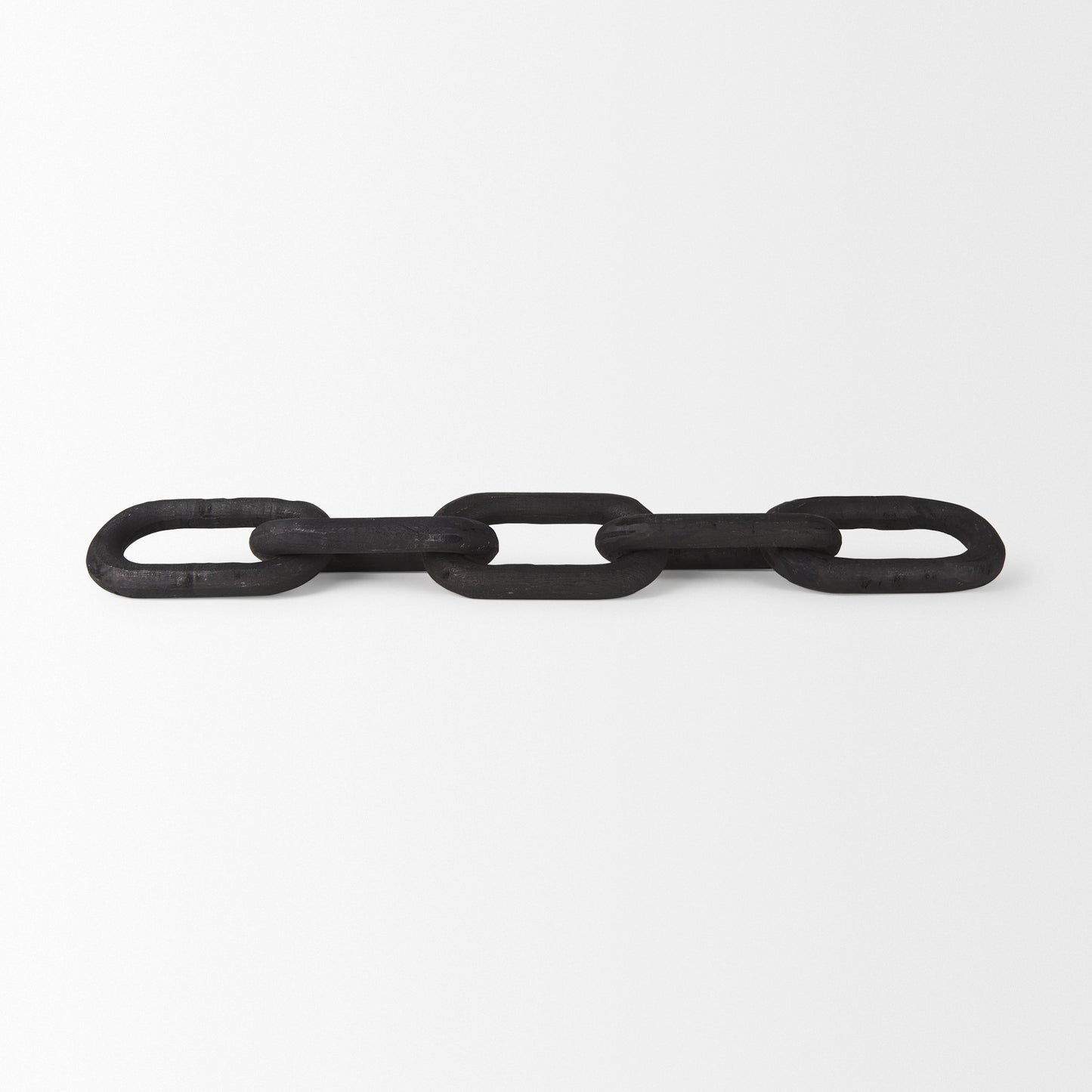 Alix 29.0L x 5.0W x 5.0H Black Wood Link Chain Decorative Object