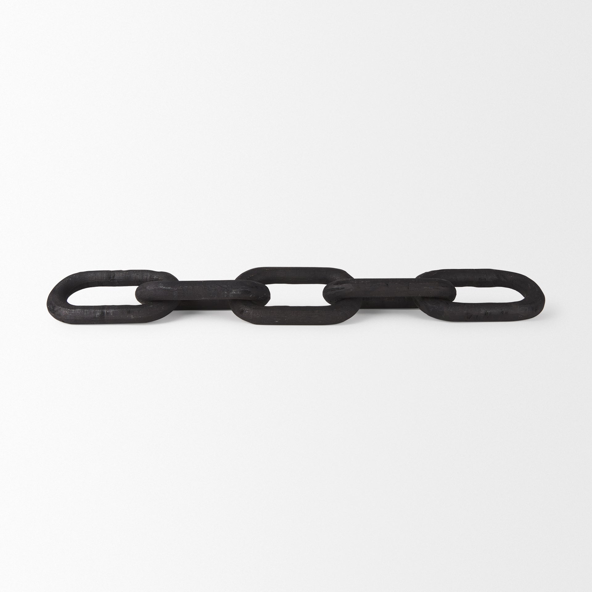 Alix 29.0L x 5.0W x 5.0H Black Wood Link Chain Decorative Object
