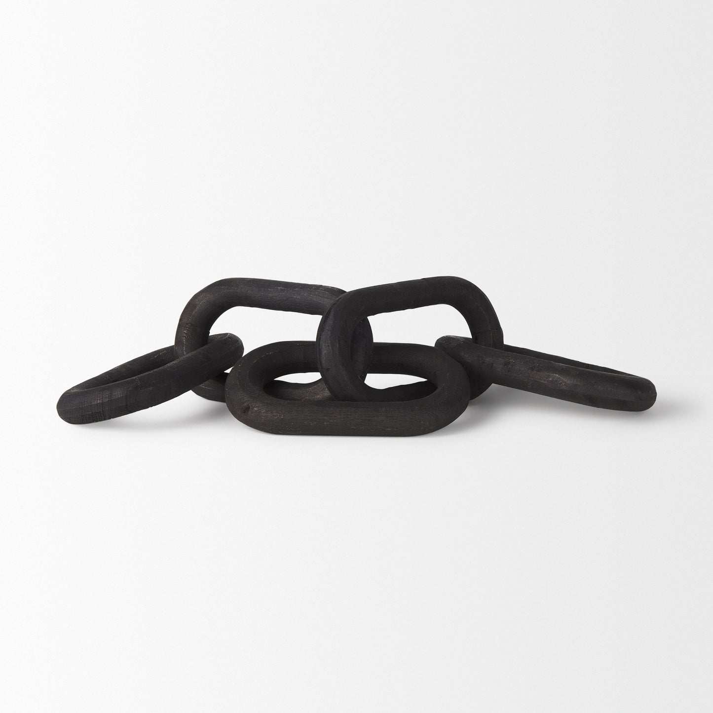 Alix 29.0L x 5.0W x 5.0H Black Wood Link Chain Decorative Object