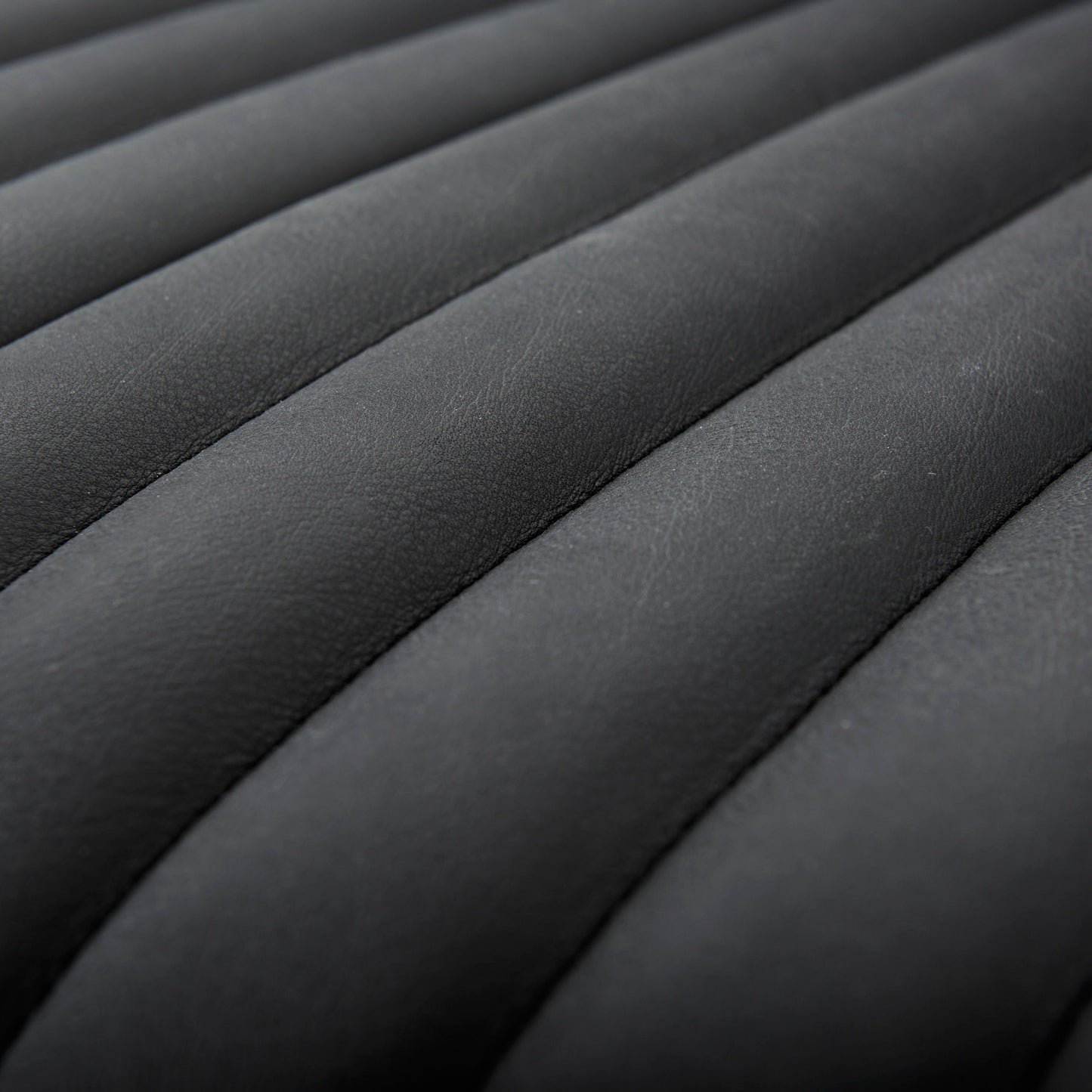 Ricciardo Black Leather Wrapped Three Seater Sofa