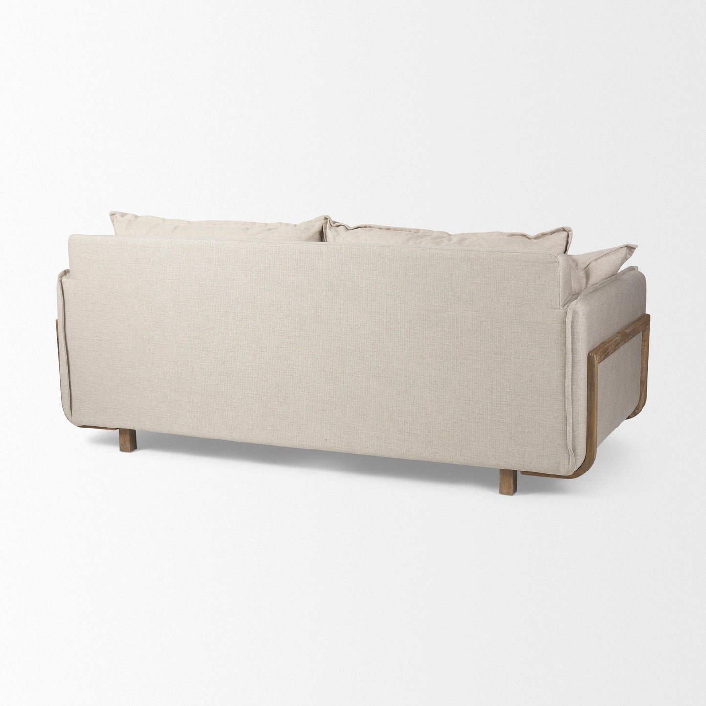 Roy I 84" Beige Upholstered Three Seater Sofa
