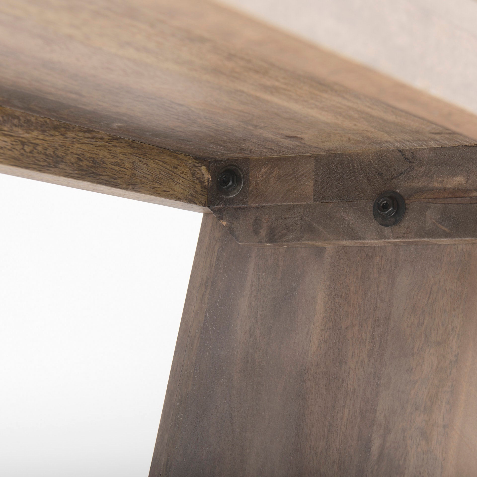 Elaine Bench Cream Fabric | Brown Wood - benches