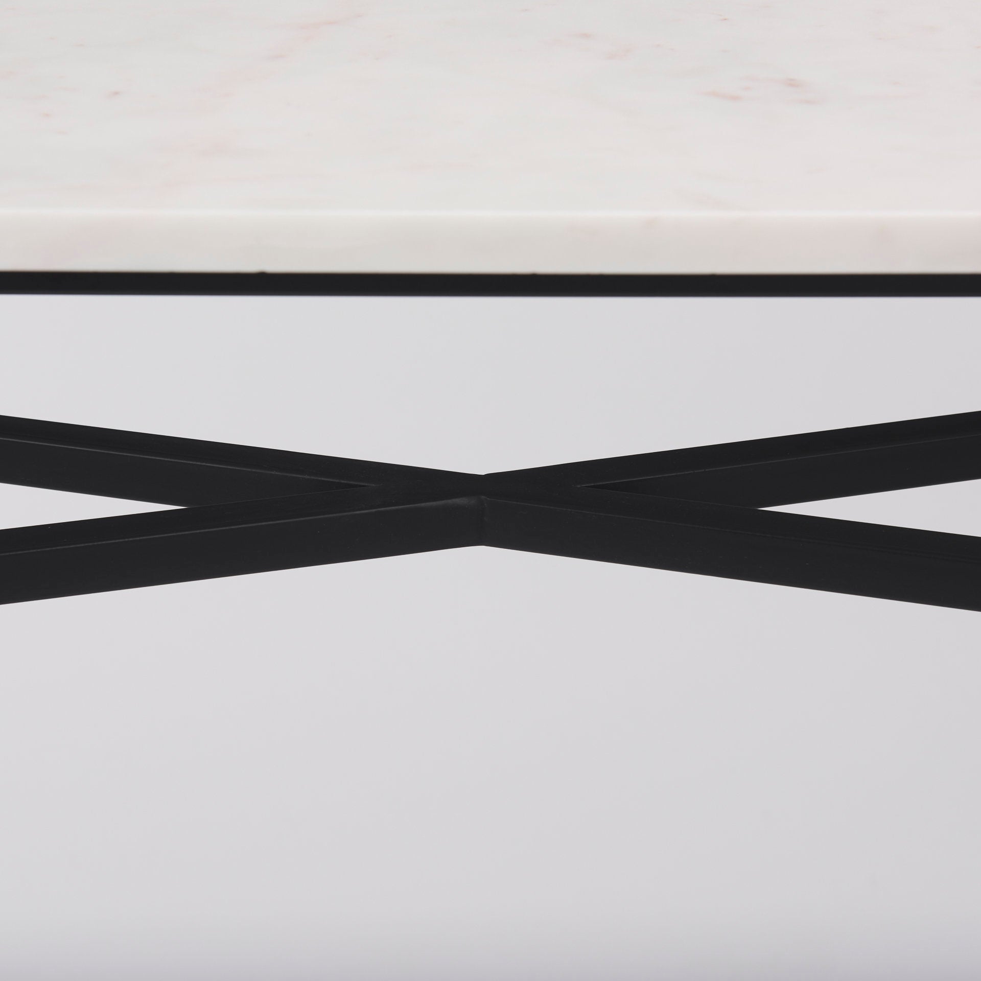 Lucas Console Table White Marble | Black Metal - console-tables