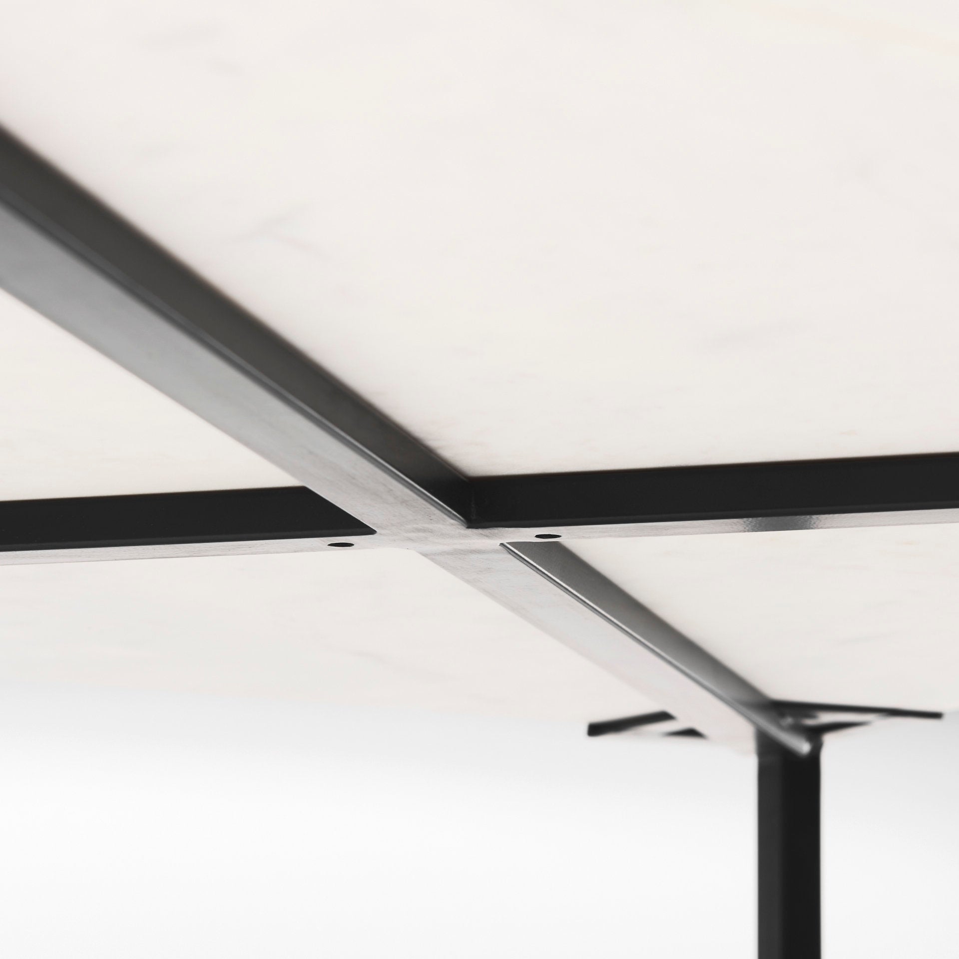 Lucas Coffee Table White Marble | Black Metal - coffee-tables
