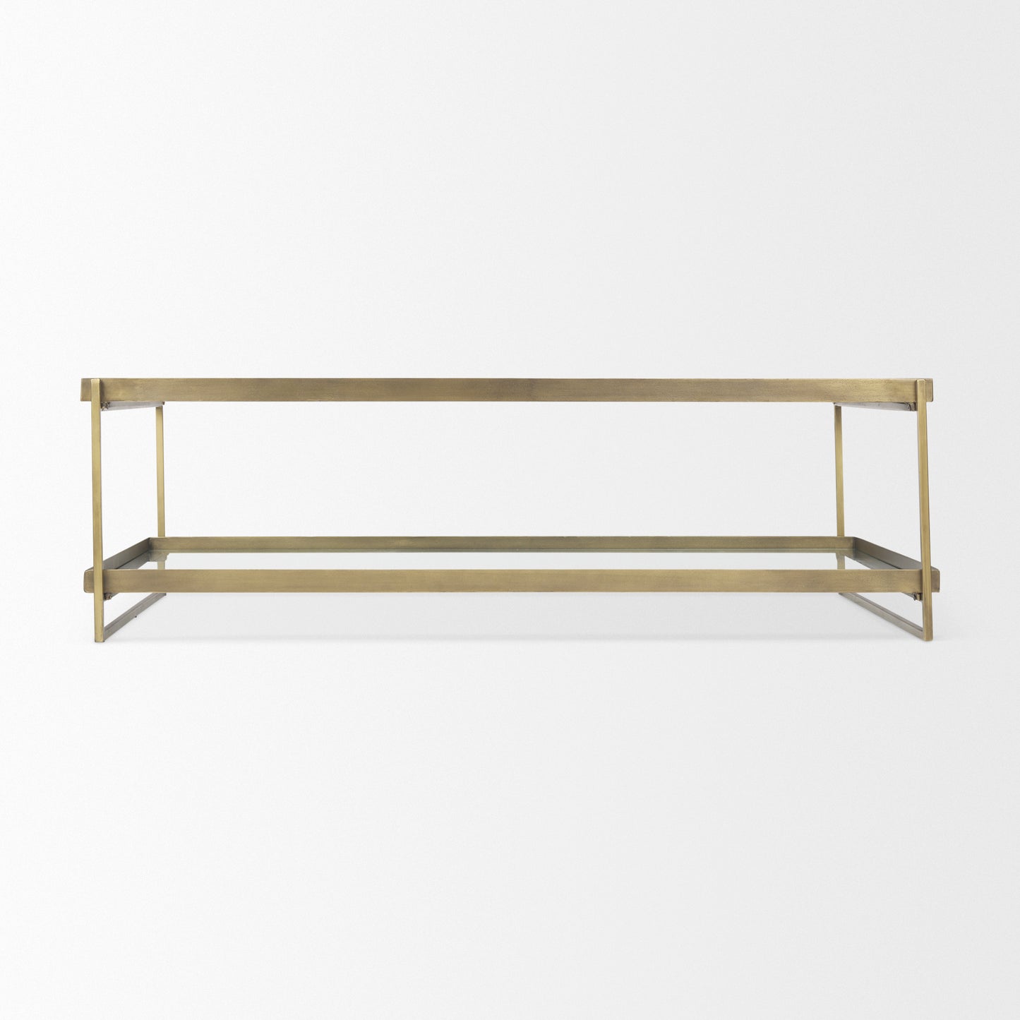 Trey Coffee Table Gold Metal | Glass - coffee-tables