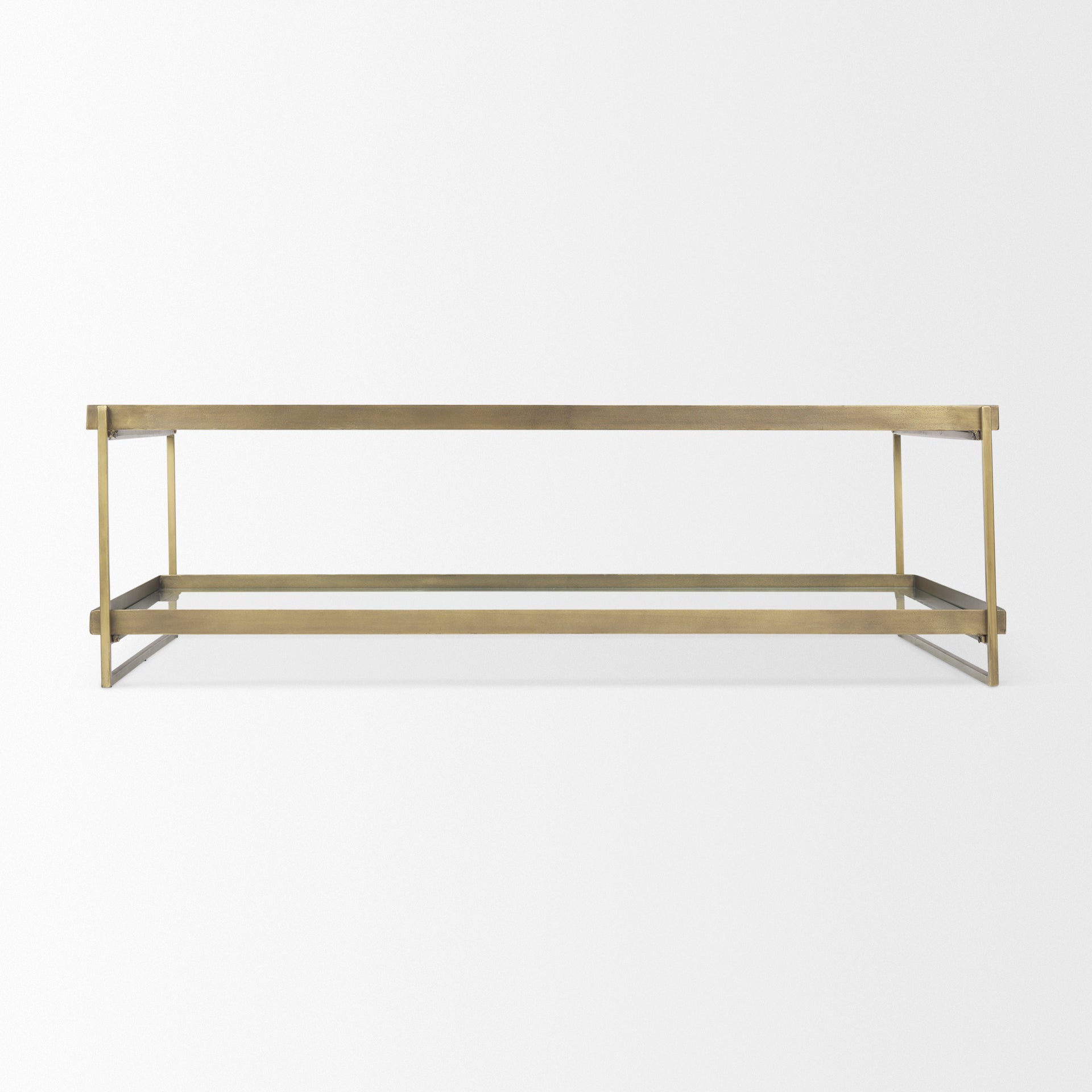 Trey Coffee Table Gold Metal | Glass - coffee-tables