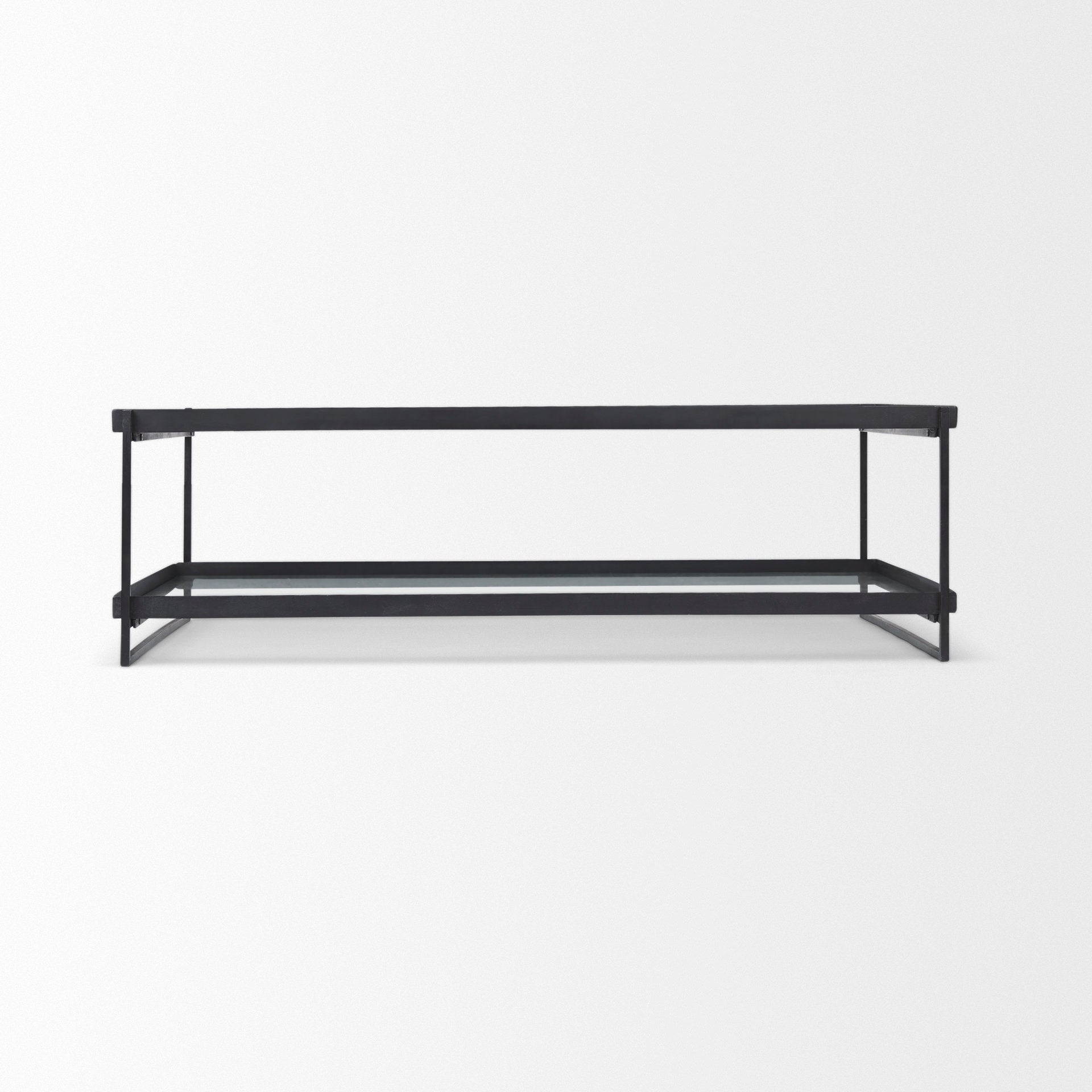 Trey Coffee Table Black Metal | Glass - coffee-tables