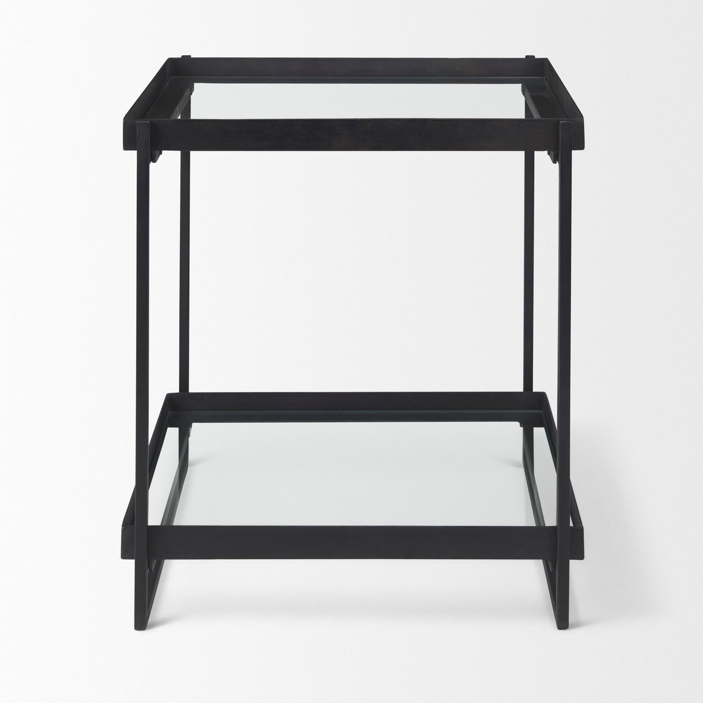 Trey Accent Table Black Metal | Glass - accent-tables