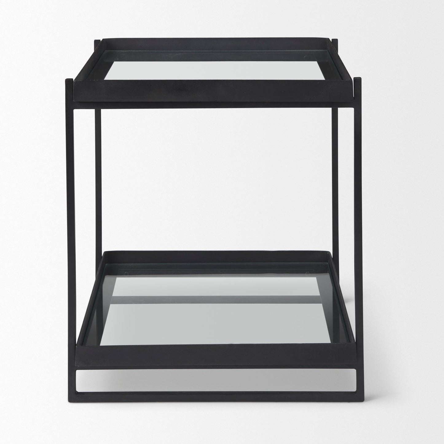 Trey Accent Table Black Metal | Glass - accent-tables